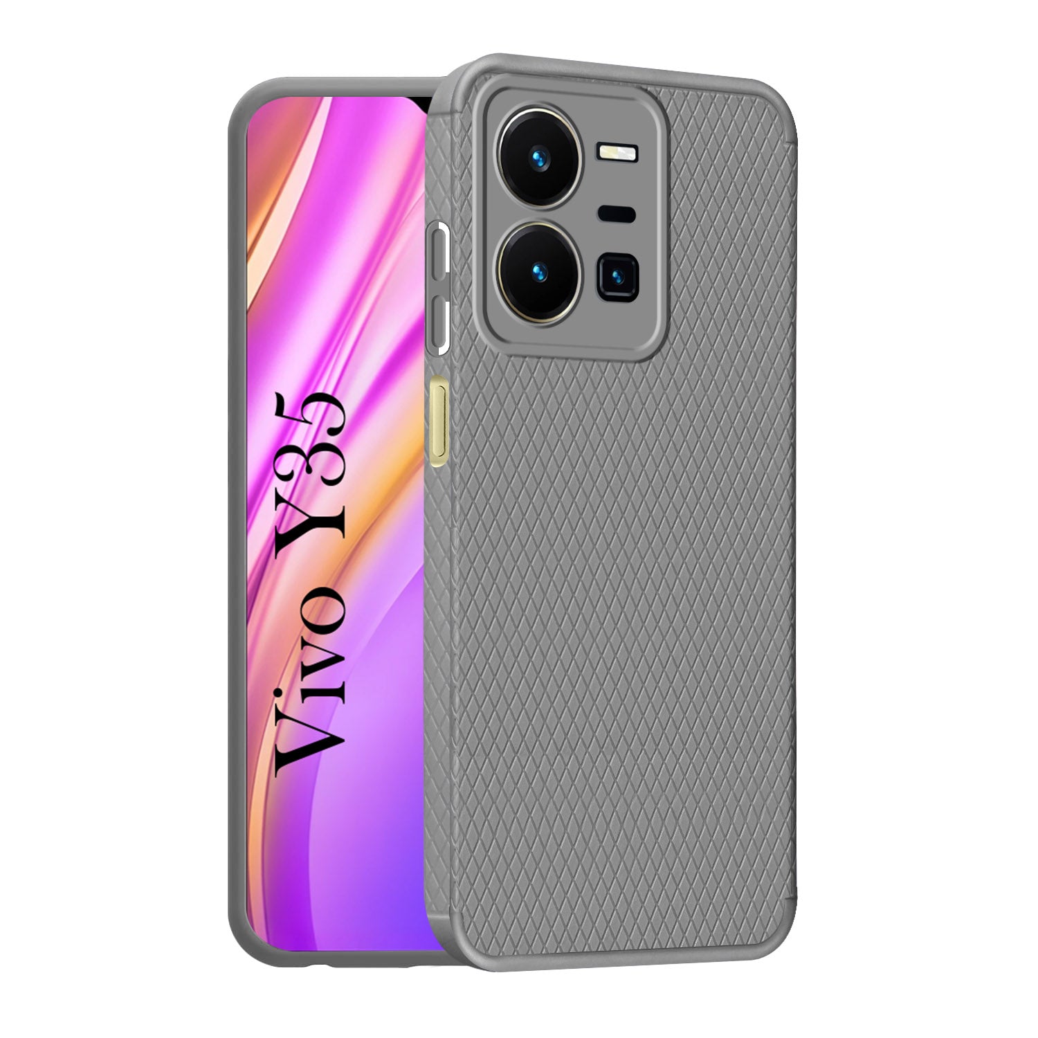 For Vivo Y35 Back Cover Case Liquid Silicone (Camera Protection | Side Grip Texture | Soft and Flexible)
