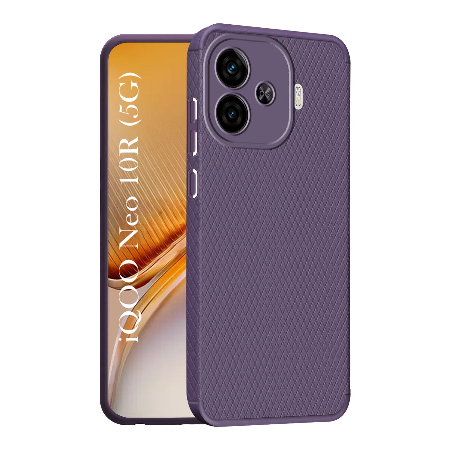 For Vivo iQOO Neo 10R Back Cover Case Liquid Silicone (Camera Protection | Side Grip Texture | Soft and Flexible)