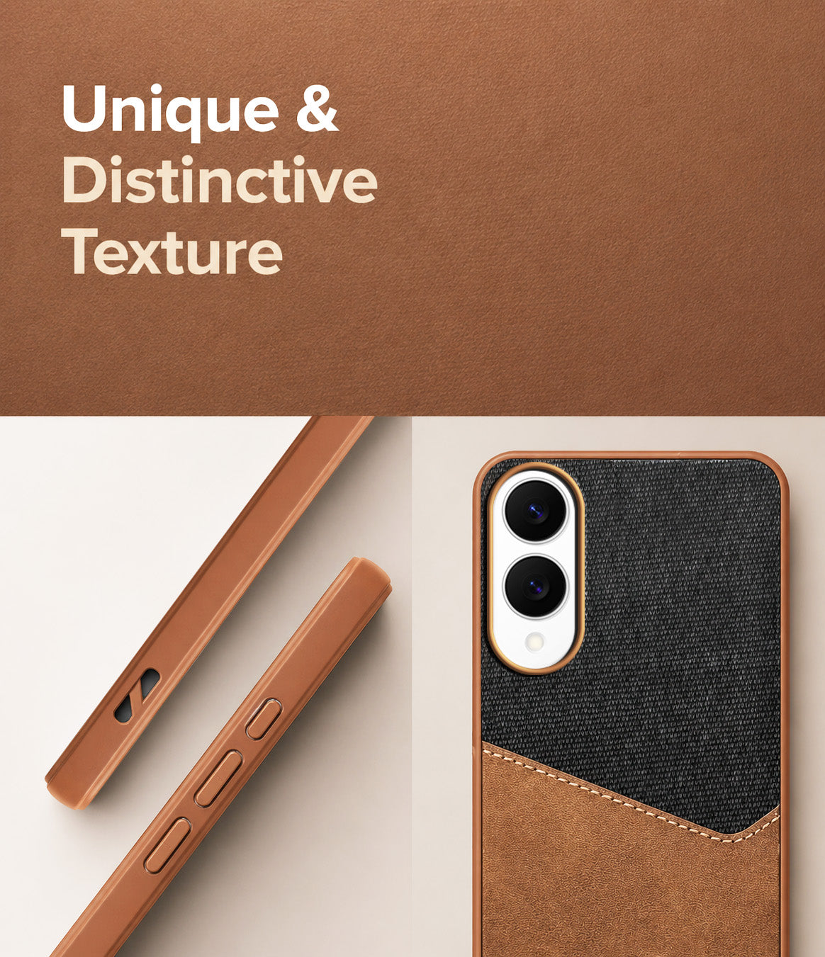 For Samsung Galaxy S25 Edge (Dual PU Leather Stitch | Professional Minimalist | Soft and Flexible)
