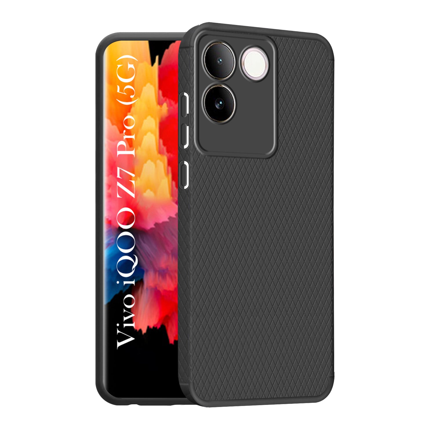 For Vivo iQOO Z7 Pro Back Cover Case (Liquid Silicone | Side Grip | Camera Protection)