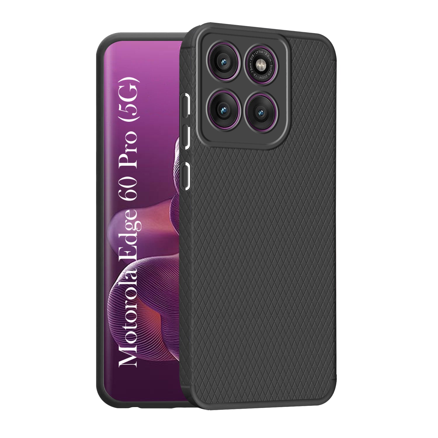For Motorola Moto Edge 60 Pro Back Cover Case (Liquid Silicone | Side Grip | Camera Protection)