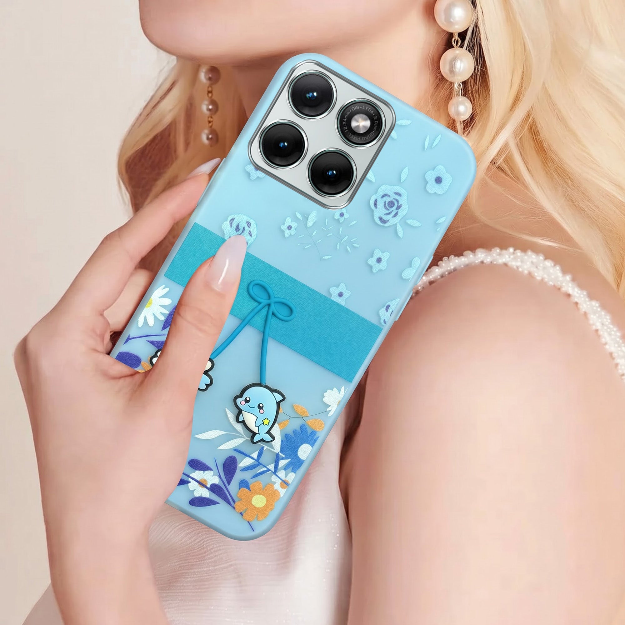 For Motorola Moto Edge 70 Fusion Back Cover Case (3D Cute Cartoons | Hard Back Side Soft | Matte Premium Finish | HD Printing)