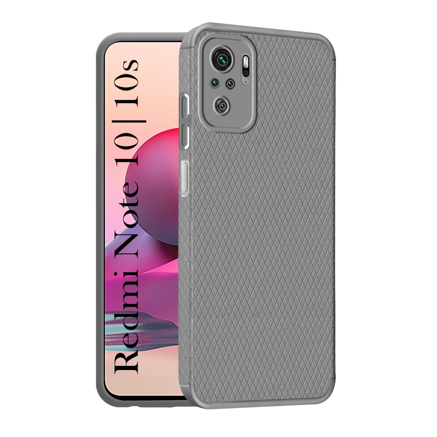 For Xiaomi Mi Redmi Note 10 | Note 10S Back Cover Case (Liquid Silicone | Side Grip | Camera Protection)