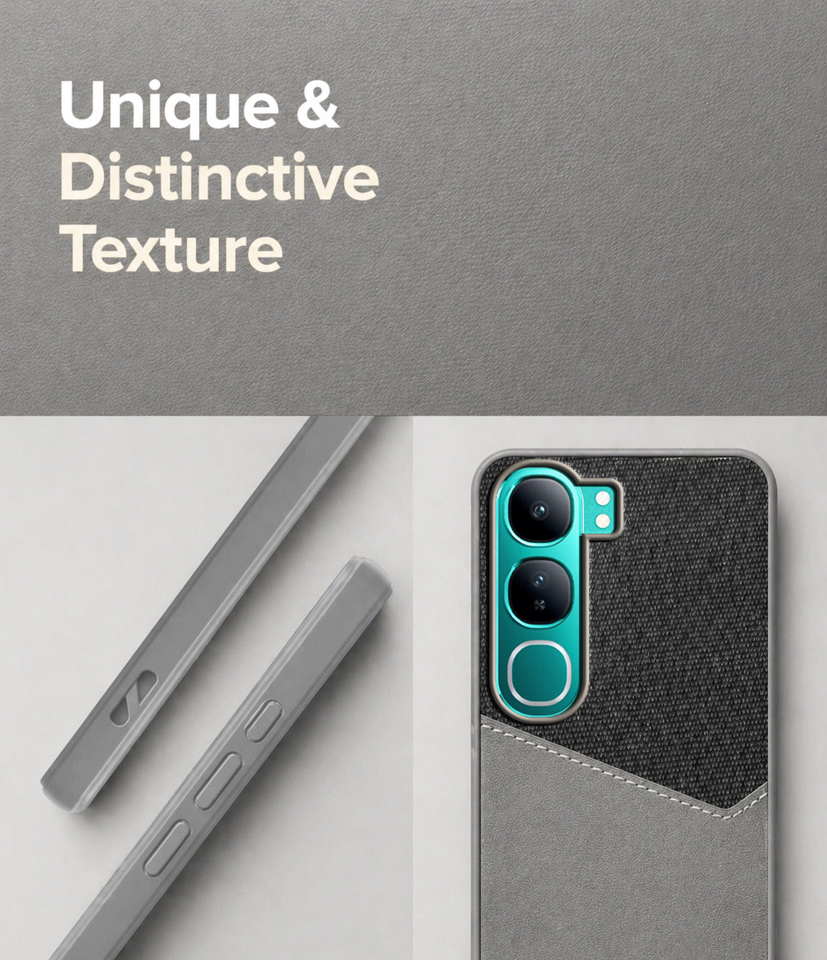 For Vivo Y300 Back Cover Case (Dual PU Leather Stitch | Professional Minimalist | Soft and Flexible)
