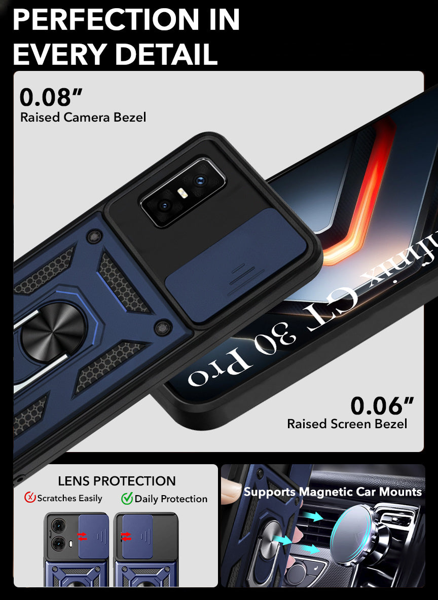 For Infinix GT 30 Pro Back Cover Case (Hybrid Dual Armor Polycarbonate)