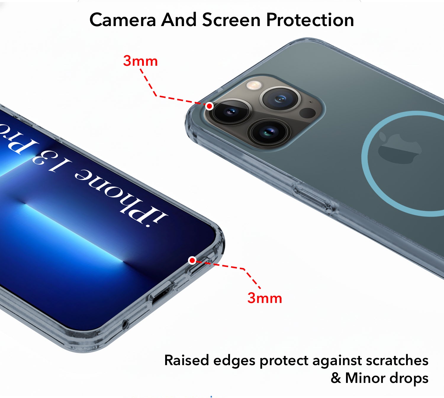 For Apple iPhone 13 Pro Max Back Cover Case Silicone (Slim Paper Thin | Camera Protection Bump | Minimalist Professional | Soft Flexible)