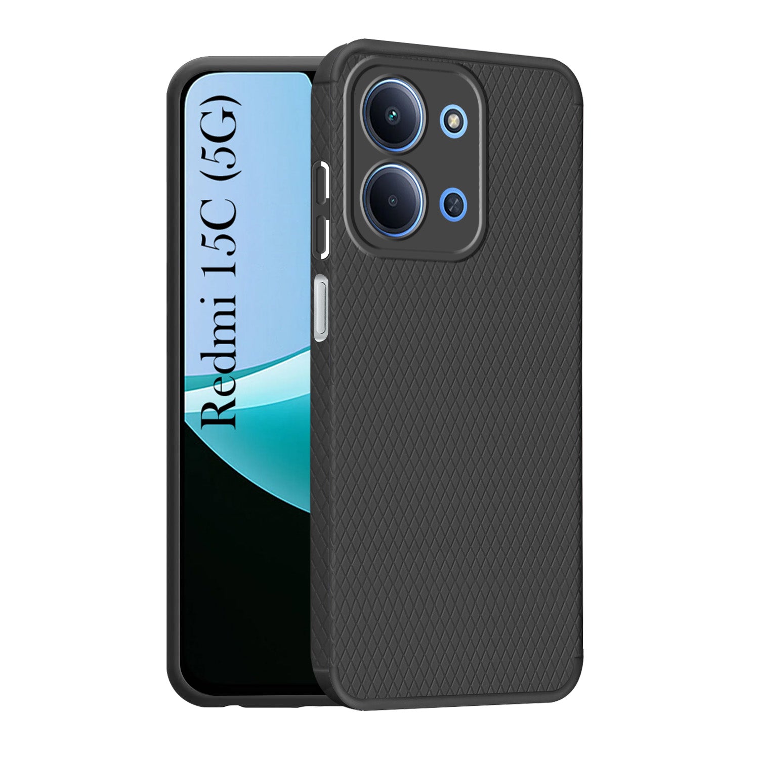 For Redmi 15C Back Cover Case Liquid Silicone (Camera Protection | Side Grip Texture | Soft and Flexible)