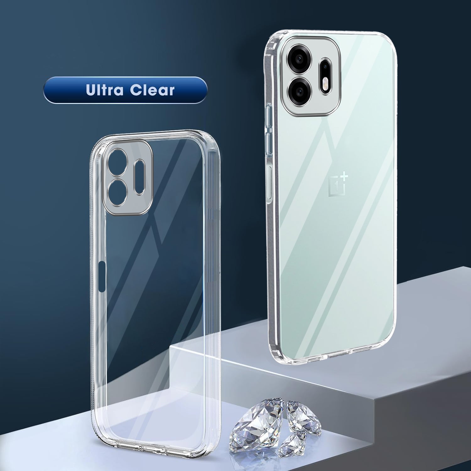 For OnePlus N6 Back Cover Shockproof Crystal-Clear (Drop & Camera Protection | Hard Polycarbonate)