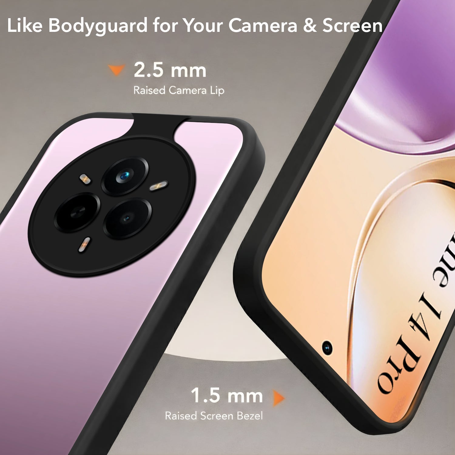 For Realme 14 Pro Back Cover Case (Built-in Stand | Lifetime Anti Yellow | Kickstand Shockproof | Camera Protection | MagSafe Compatible)
