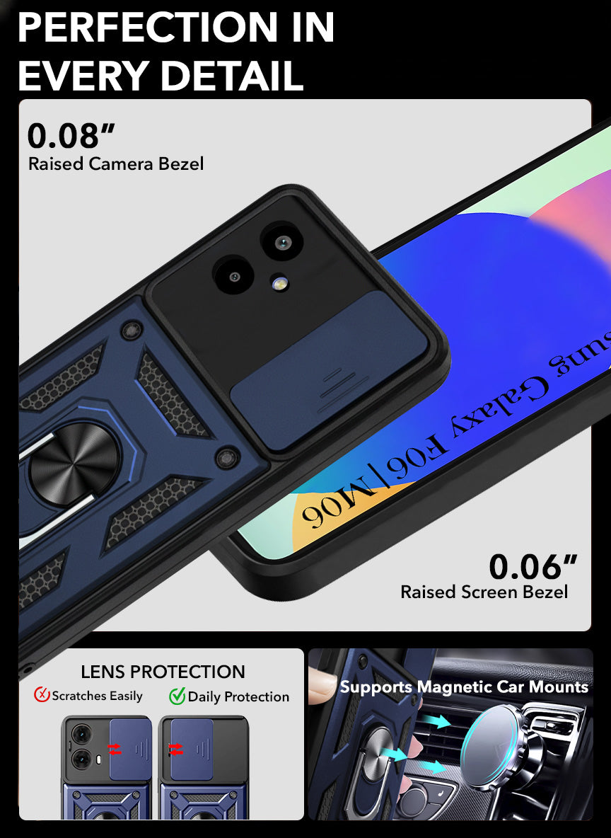 For Samsung Galaxy F06 | Samsung Galaxy M06 Back Cover Case (Hybrid Dual Armor Polycarbonate)