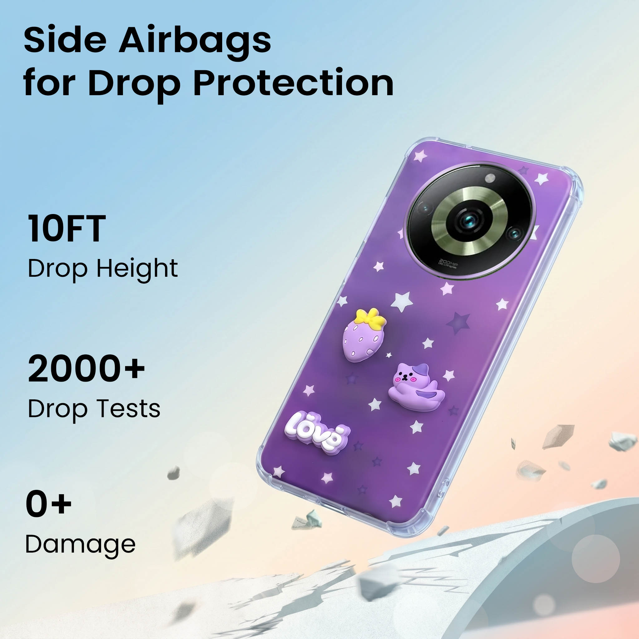 For Realme 11 Pro 5G | Realme 11 Pro Plus 5G Back Cover Case (3D Cute Cartoons | Hard Back Side Soft | Matte Premium Finish | HD Printing)