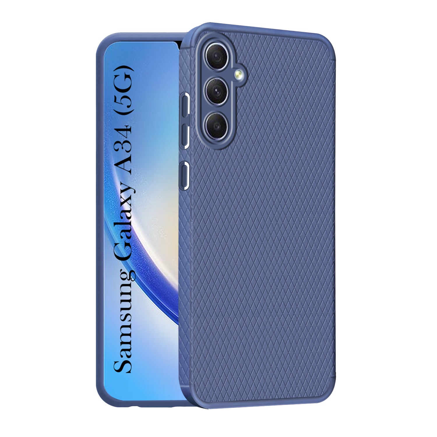 For Samsung Galaxy A34 5G Back Cover Case (Liquid Silicone | Side Grip | Camera Protection)