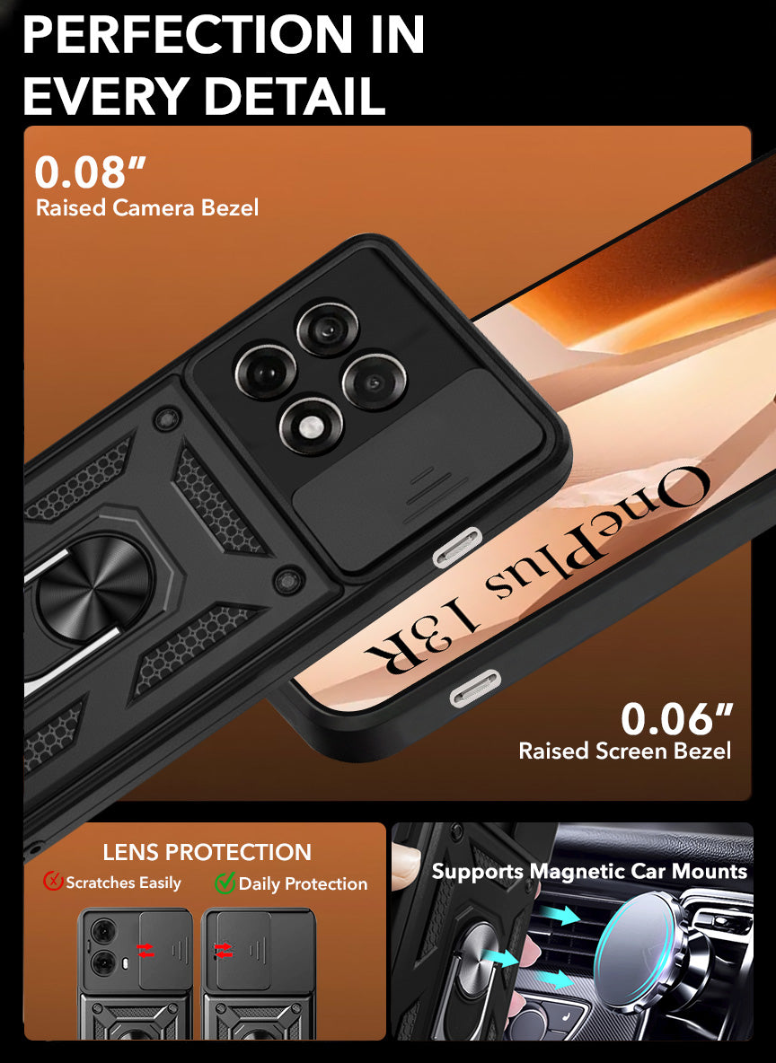 For OnePlus 13R Back Cover Case (Hybrid Dual Armor Polycarbonate)