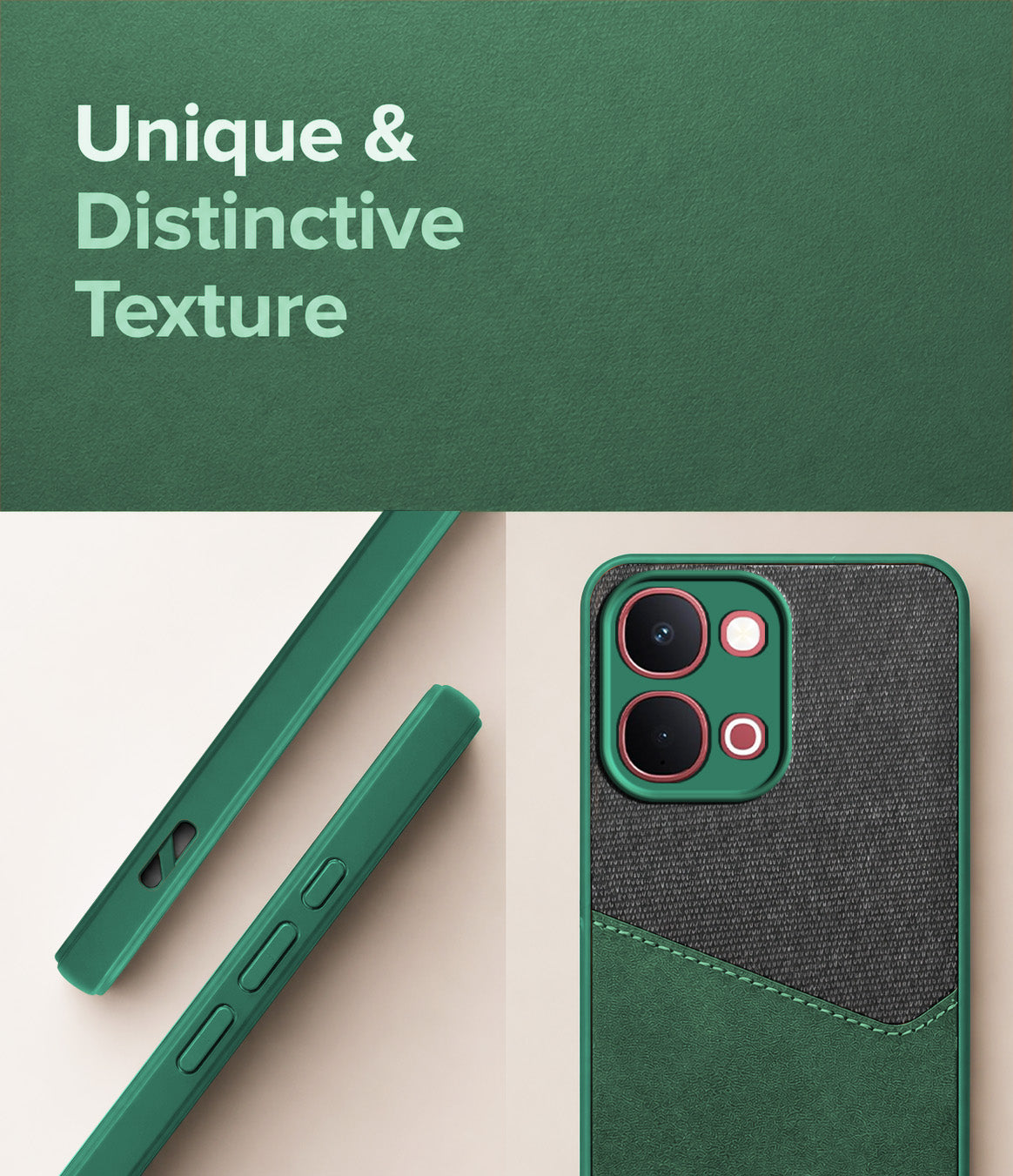 For Vivo Y31T 5G Back Cover Case (Dual PU Leather Stitch | Professional Minimalist | Soft and Flexible)