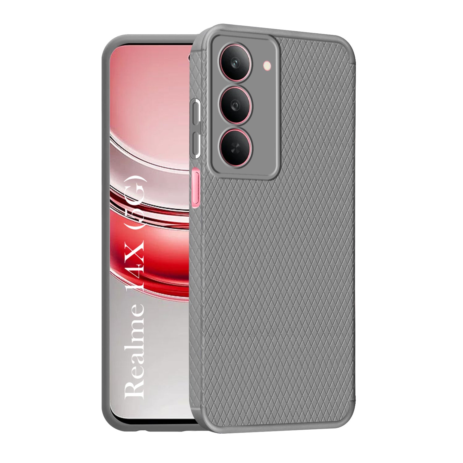For Realme 14X Back Cover Case  (Liquid Silicone | Side Grip | Camera Protection)