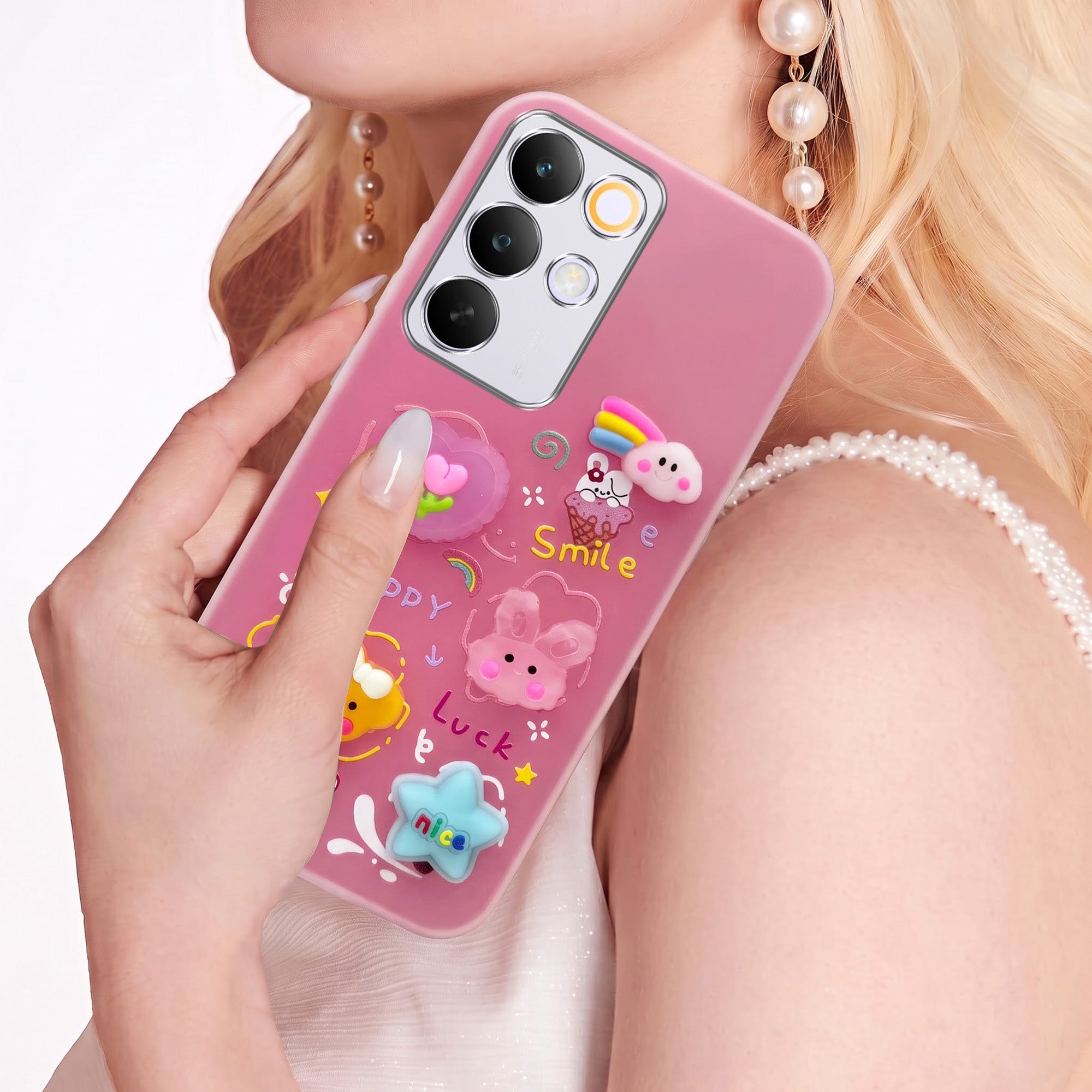 For Realme C85 5G | Realme Narzo 90x Back Cover Case (3D Cute Cartoons | Hard Back Side Soft | Matte Premium Finish | HD Printing)