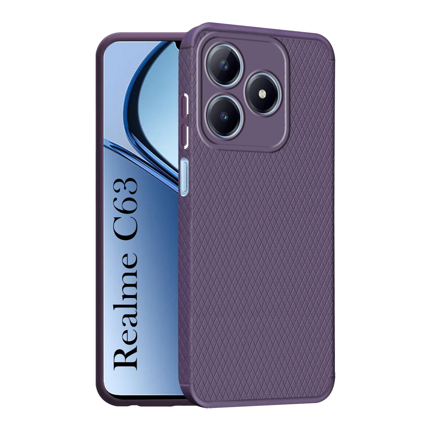 For Realme C63 Back Cover Case (Liquid Silicone | Side Grip | Camera Protection)