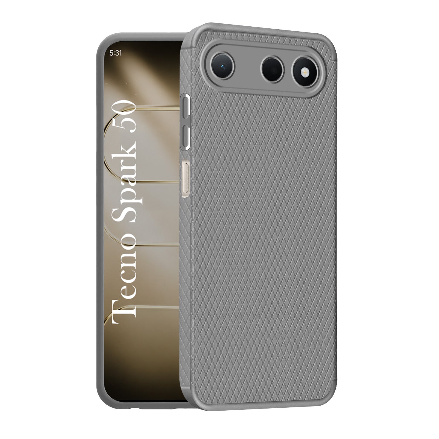For Tecno Spark 50 Back Cover Case Liquid Silicone (Camera Protection | Side Grip Texture | Soft and Flexible)