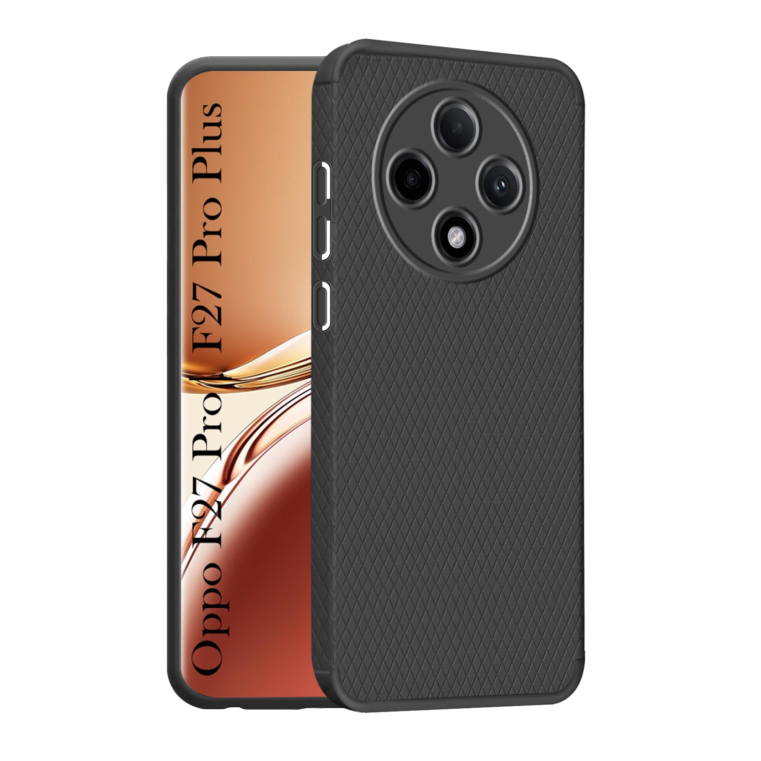 For Oppo F27 Pro | Oppo F27 Pro Plus 5G Back Cover (Liquid Silicone | Side Grip | Camera Protection)