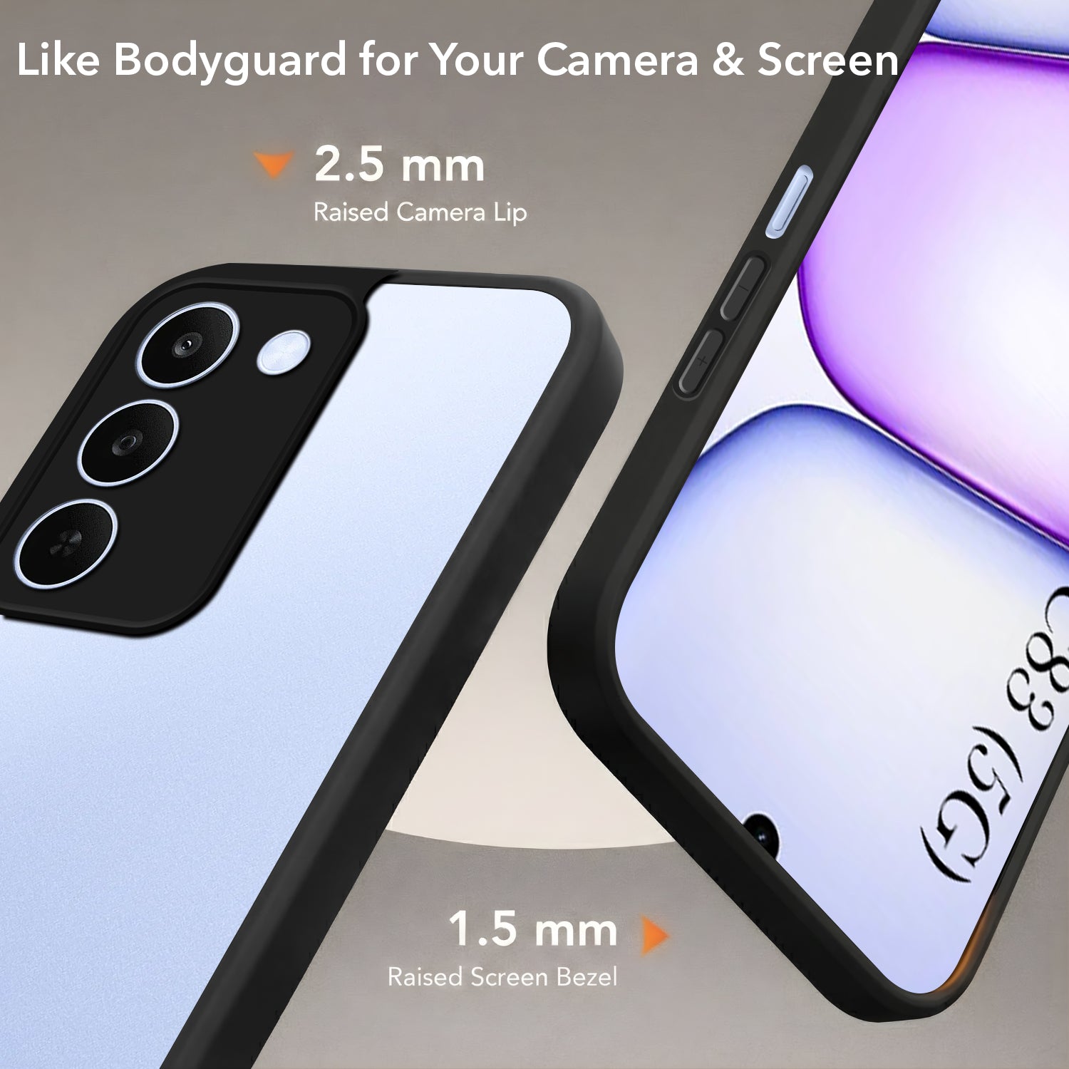 For Realme C83 5G Back Cover Case (Built-in Stand | Lifetime Anti Yellow | Kickstand Shockproof | Camera Protection | MagSafe Compatible)