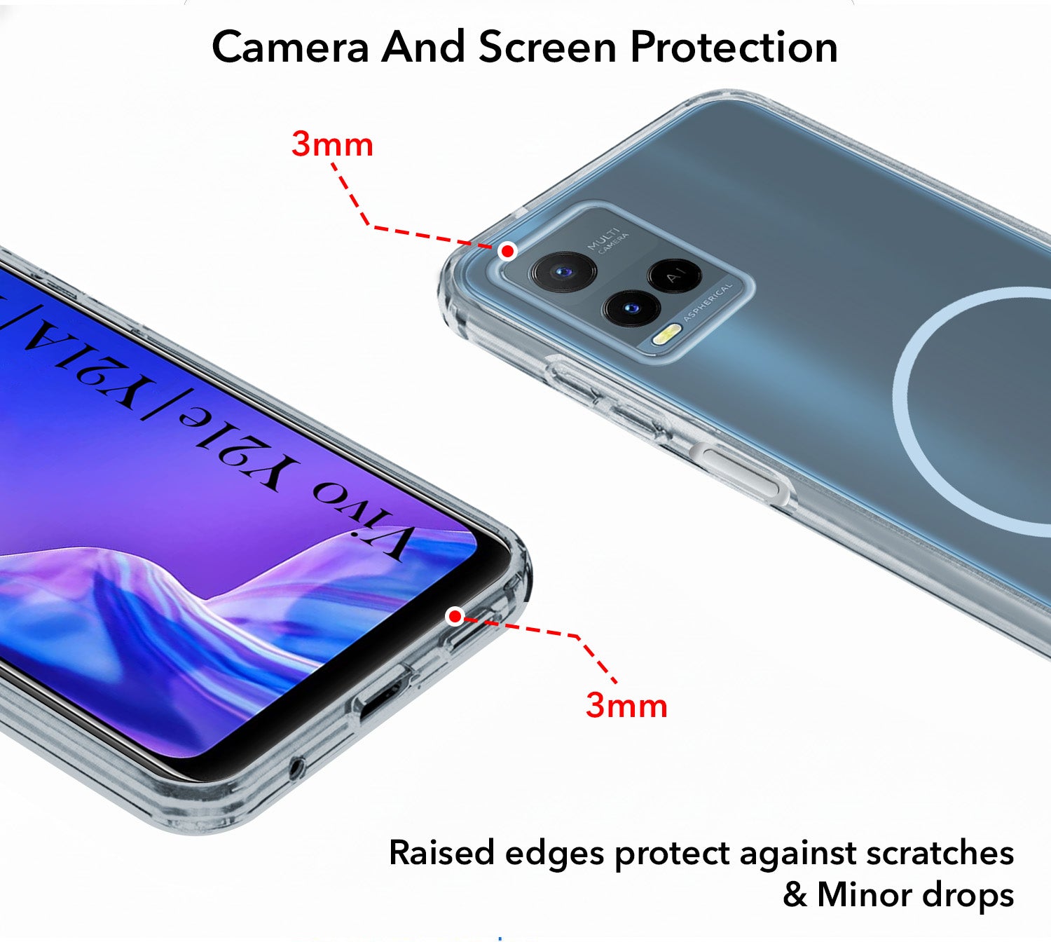 For Vivo Y21e | Vivo Y21A | Vivo Y32 Back Cover Case Silicone (Slim Paper Thin | Camera Protection Bump | Minimalist Professional | Soft Flexible)