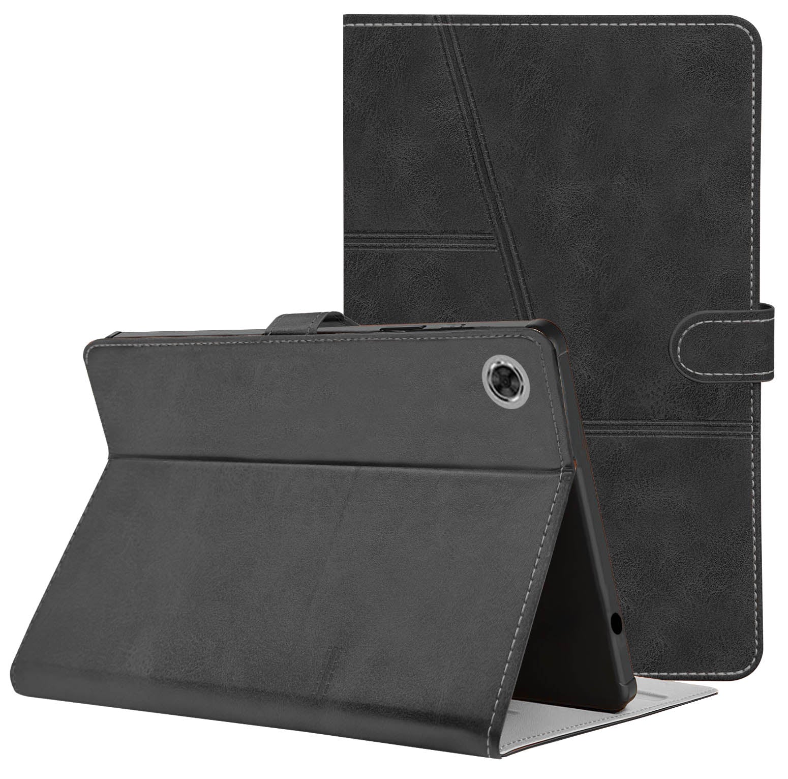 For Flip Cover Folio Case  Lenovo Tab M7 (TB-7305F, TB-7305X, TB-7305I) 7 Inch (PU Leather | Multi-Angle Smart Stand | Card Storage Slots | Silicone Back Pouch)