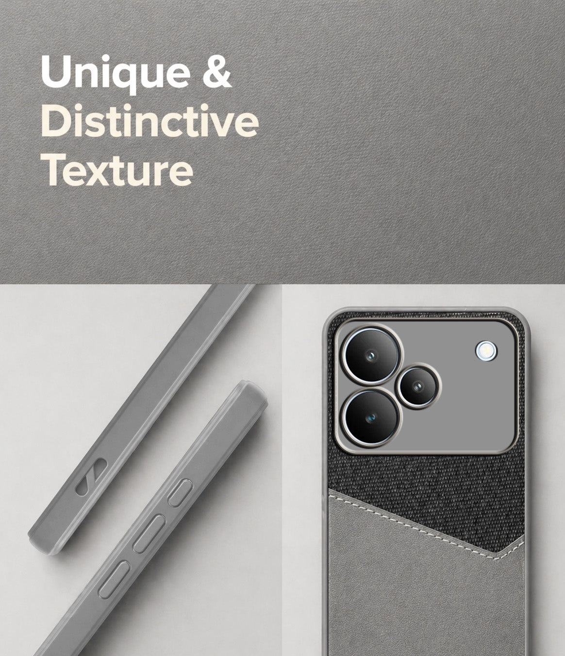 For Realme P4 Back Cover Case (Dual PU Leather Stitch | Professional Minimalist | Soft and Flexible)