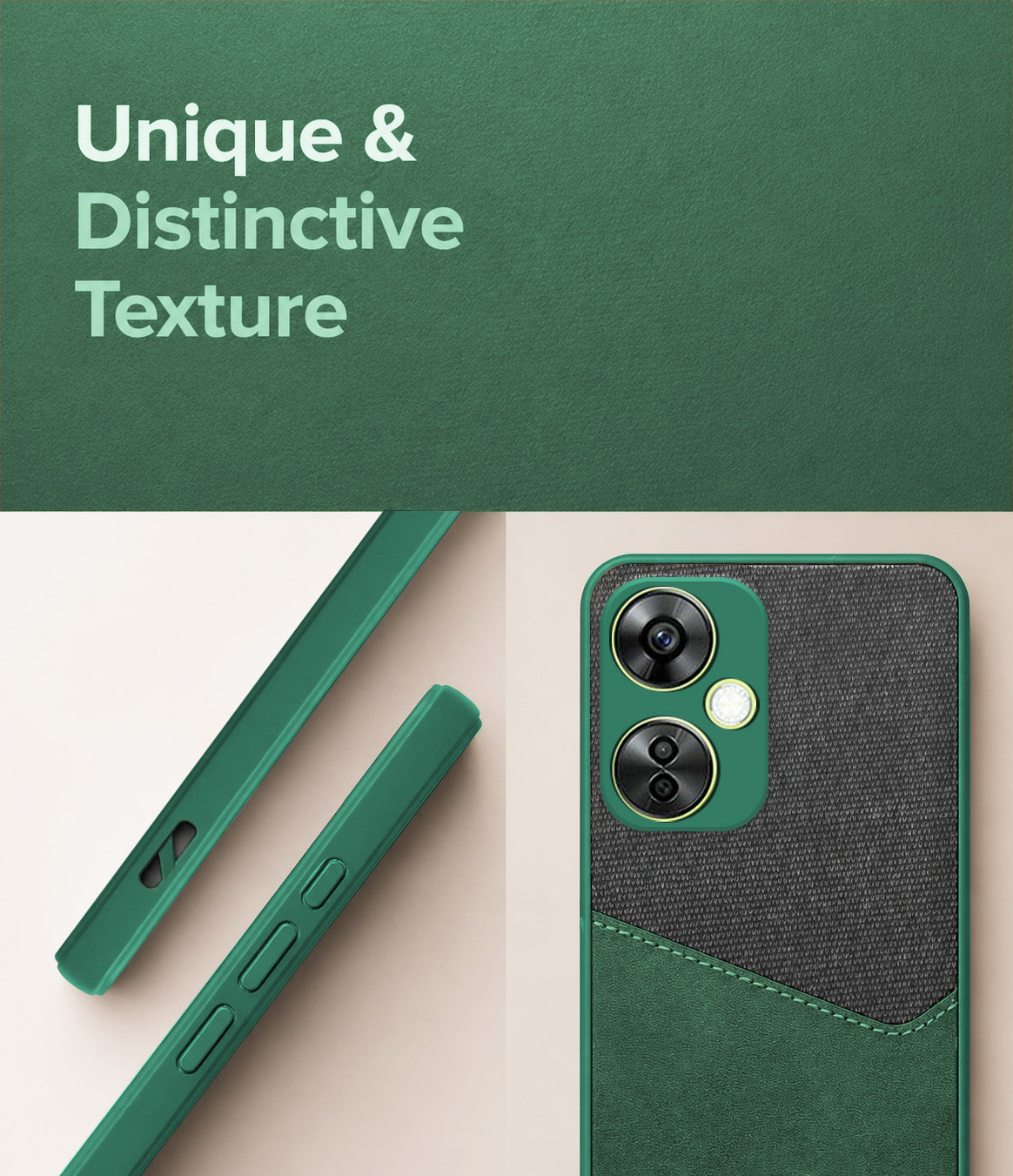For OnePlus Nord CE 3 Lite Back Cover Case (Dual PU Leather Stitch | Professional Minimalist | Soft and Flexible)