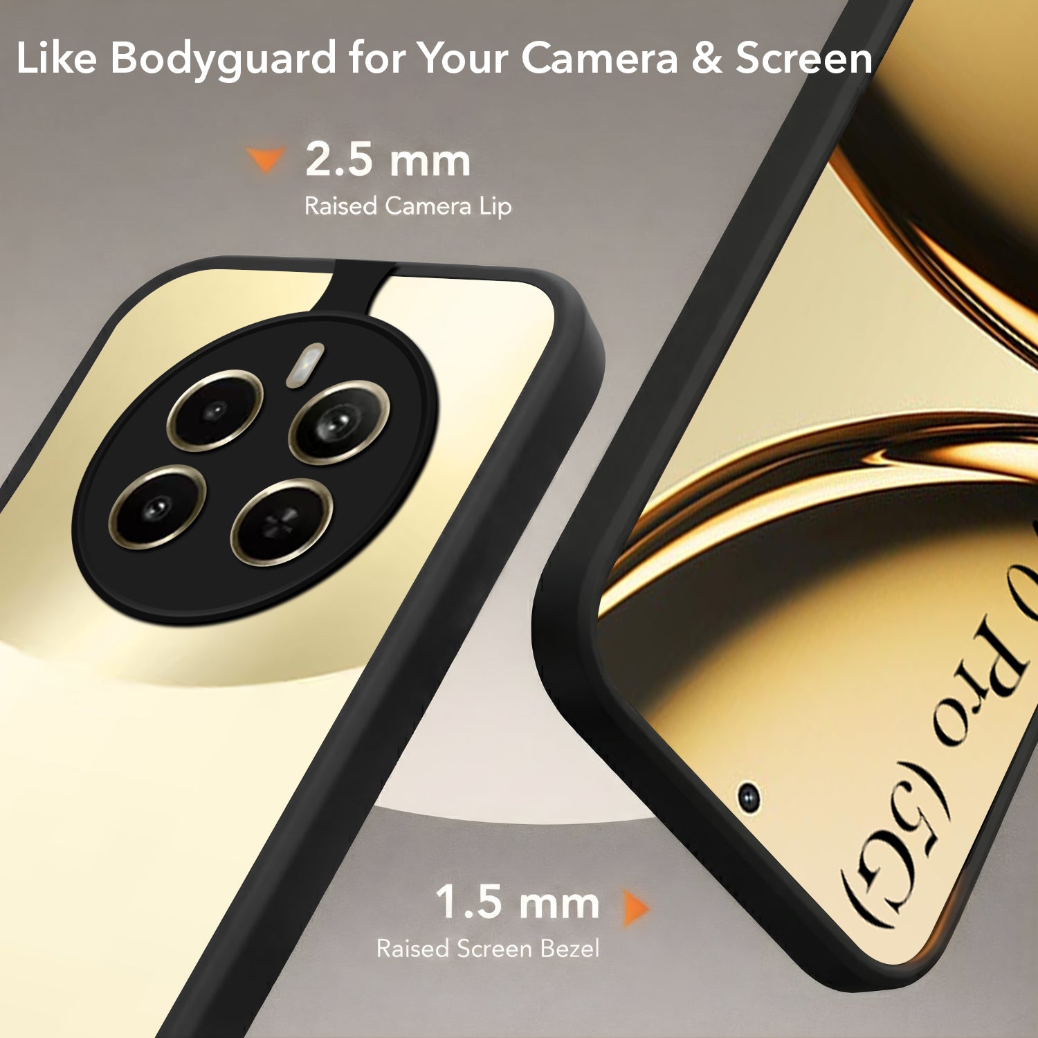 For Realme Narzo 70 Pro Back Cover Case (Built-in Stand | Lifetime Anti Yellow | Kickstand Shockproof | Camera Protection | MagSafe Compatible)