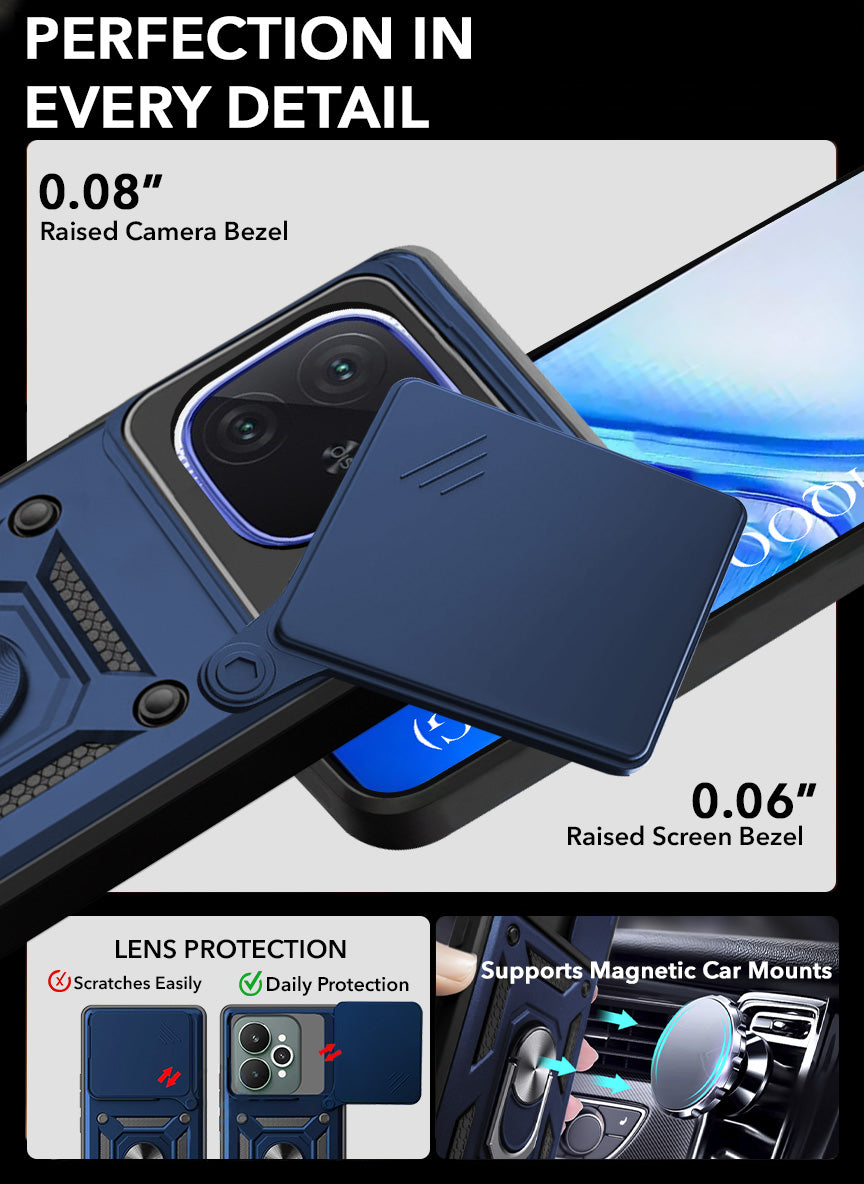 For Vivo iQOO Neo 10R Back Cover Case (Hybrid Dual Armor Polycarbonate)