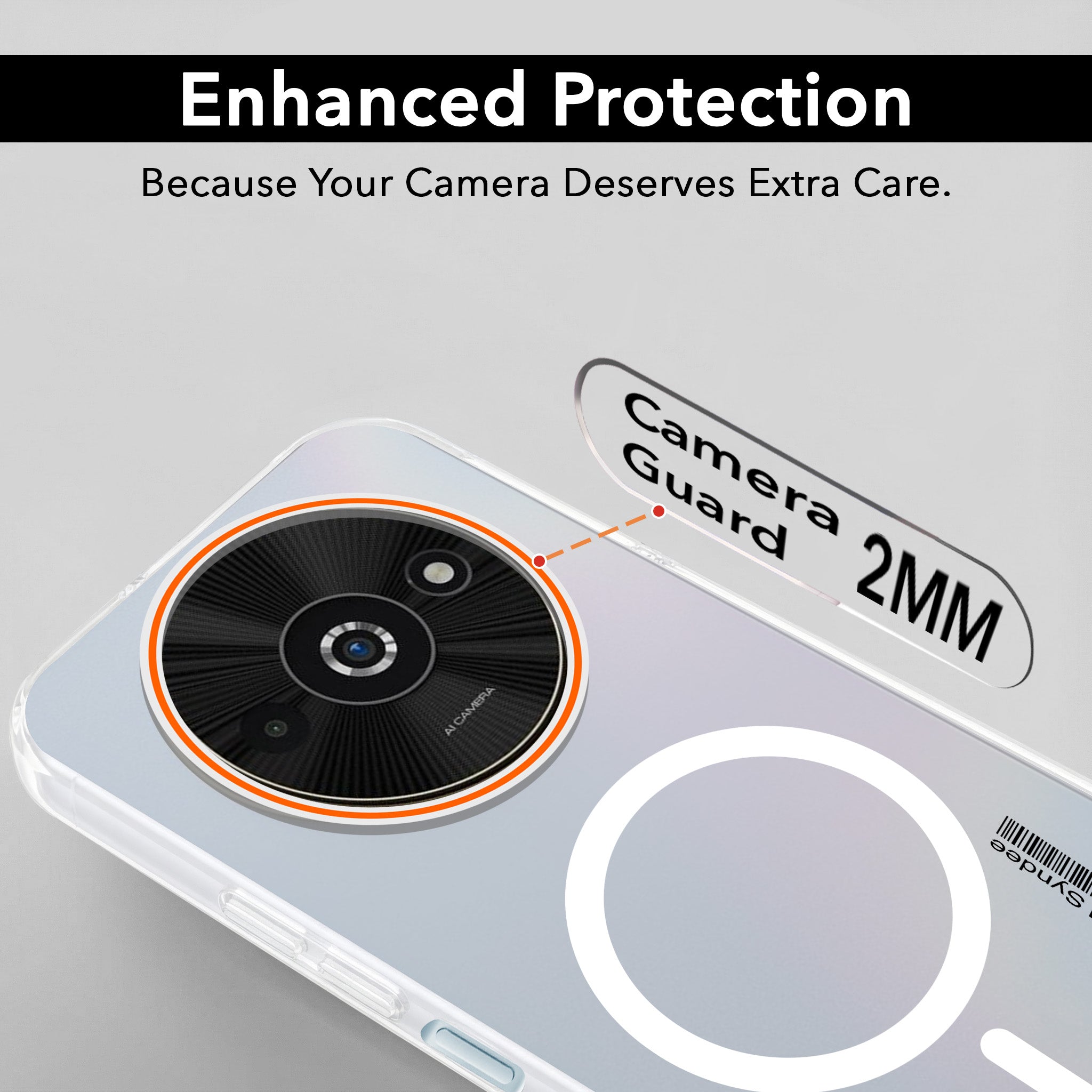 For Xiaomi Poco C61 Back Cover Case (Soft Touch | Camera Bump Protection | MagSafe Compatible | Matte Finish)