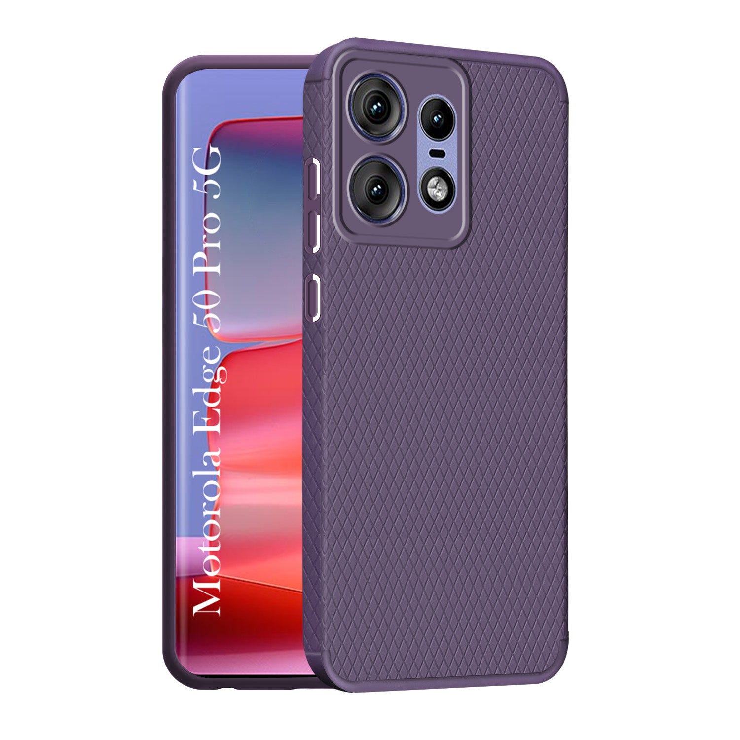 For Motorola Moto Edge 50 Pro Back Cover Case (Liquid Silicone | Side Grip | Camera Protection)