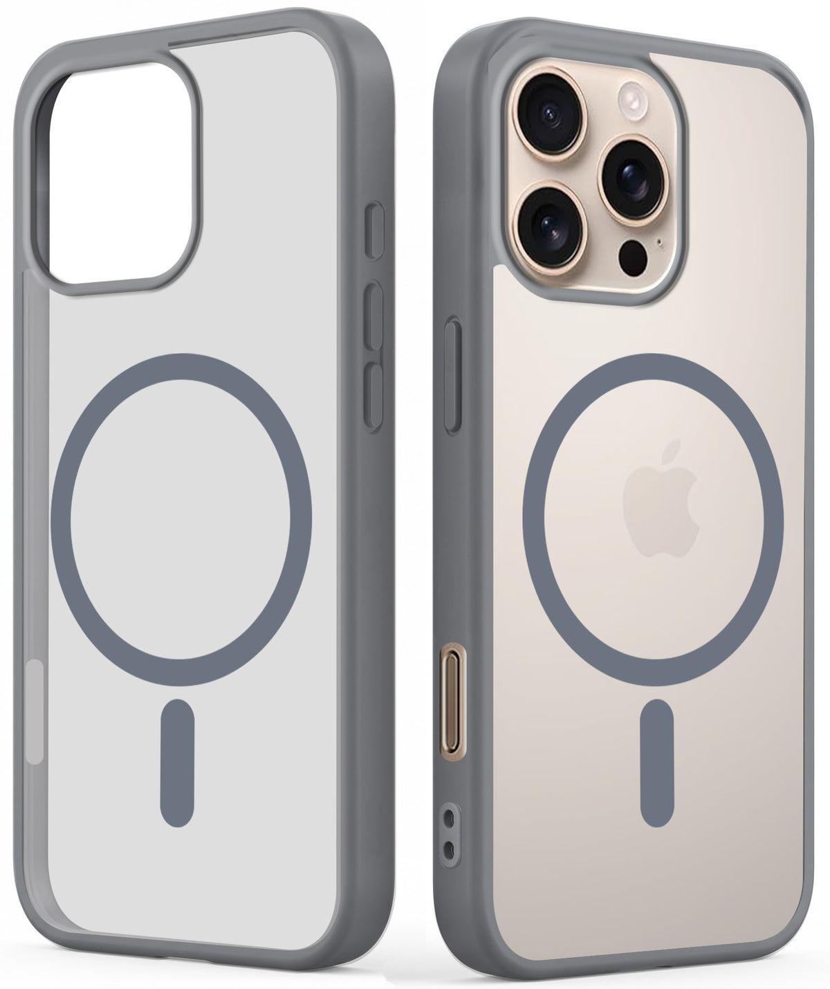 For Apple iPhone 16 Pro Matte Finish Back Case Cover (MagSafe Compatible | Translucent Soft Touch | Slim and Unbreakable)