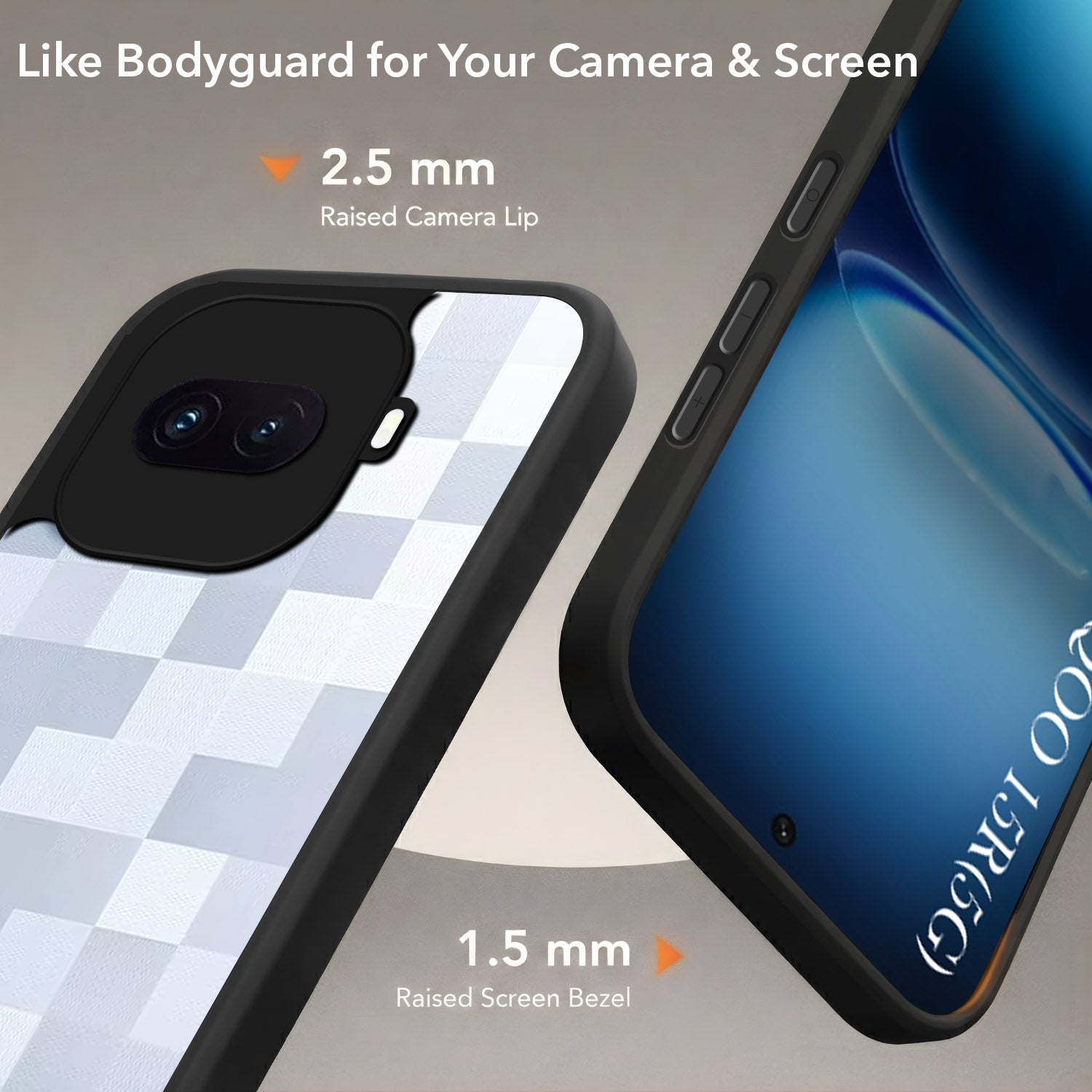 For Vivo iQOO 15R 5G Back Cover Case (Built-in Stand | Lifetime Anti Yellow | Kickstand Shockproof | Camera Protection | MagSafe Compatible)
