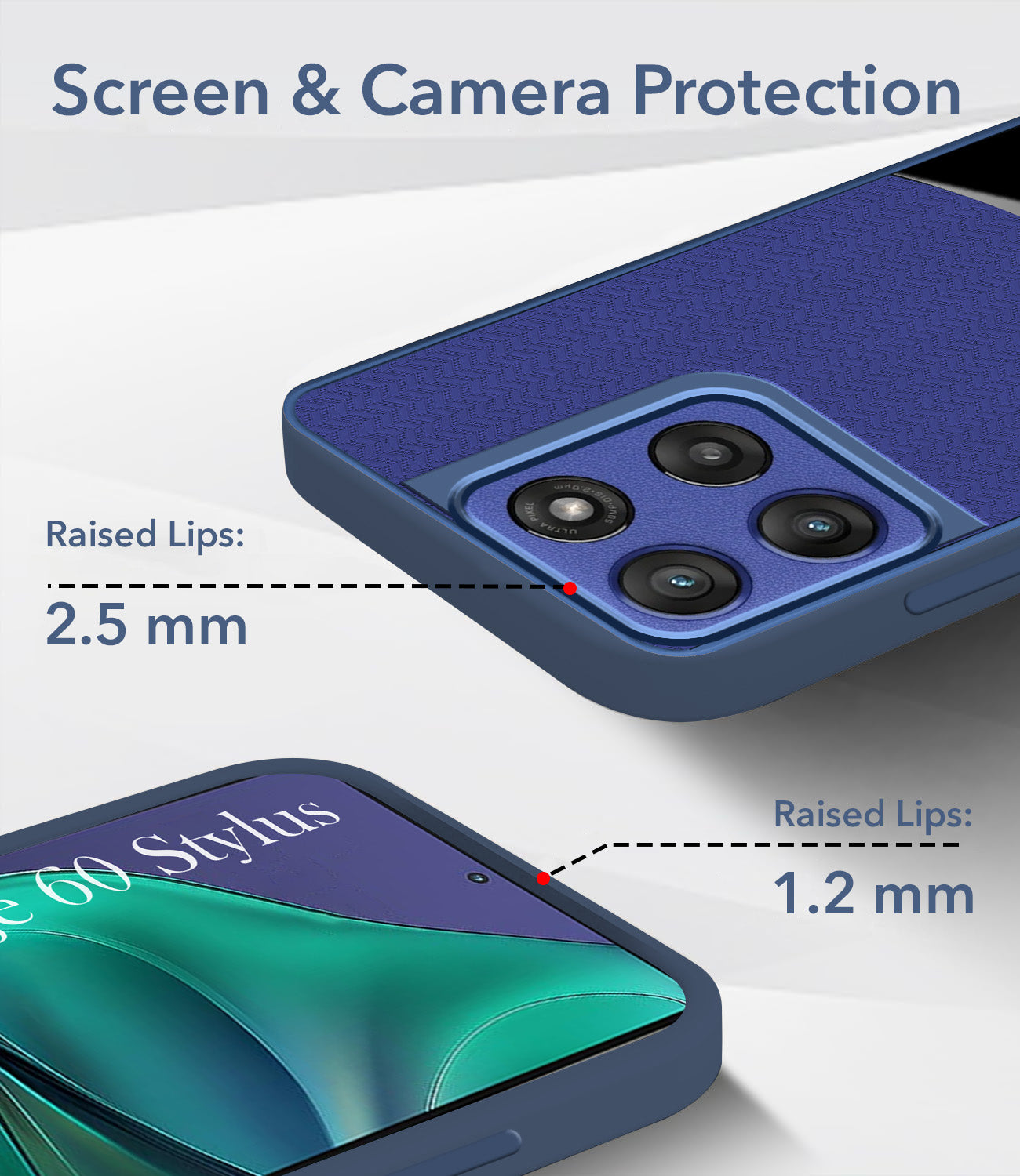 For Motorola Moto Edge 60 Stylus Silicone Finish Back Cover Case (Premium Minimalist Professional Feel | Camera Protection Bump)