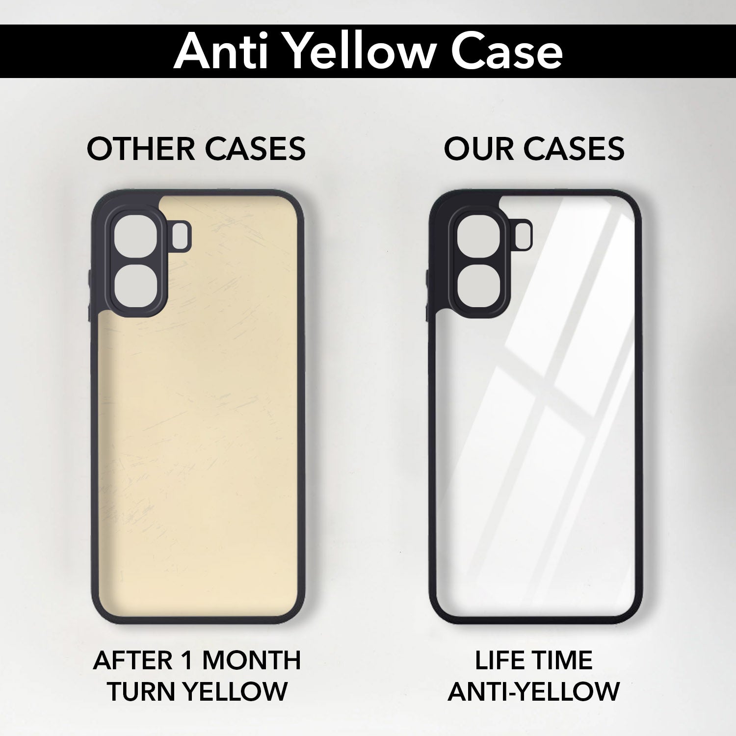 For Oppo A6X | Oppo A6S Combo with Back Cover and 9H Tempered Glass (Lifetime Anti-Yellow | Crystal Clear Shockproof | Oleophobic Coating Screen Glass)