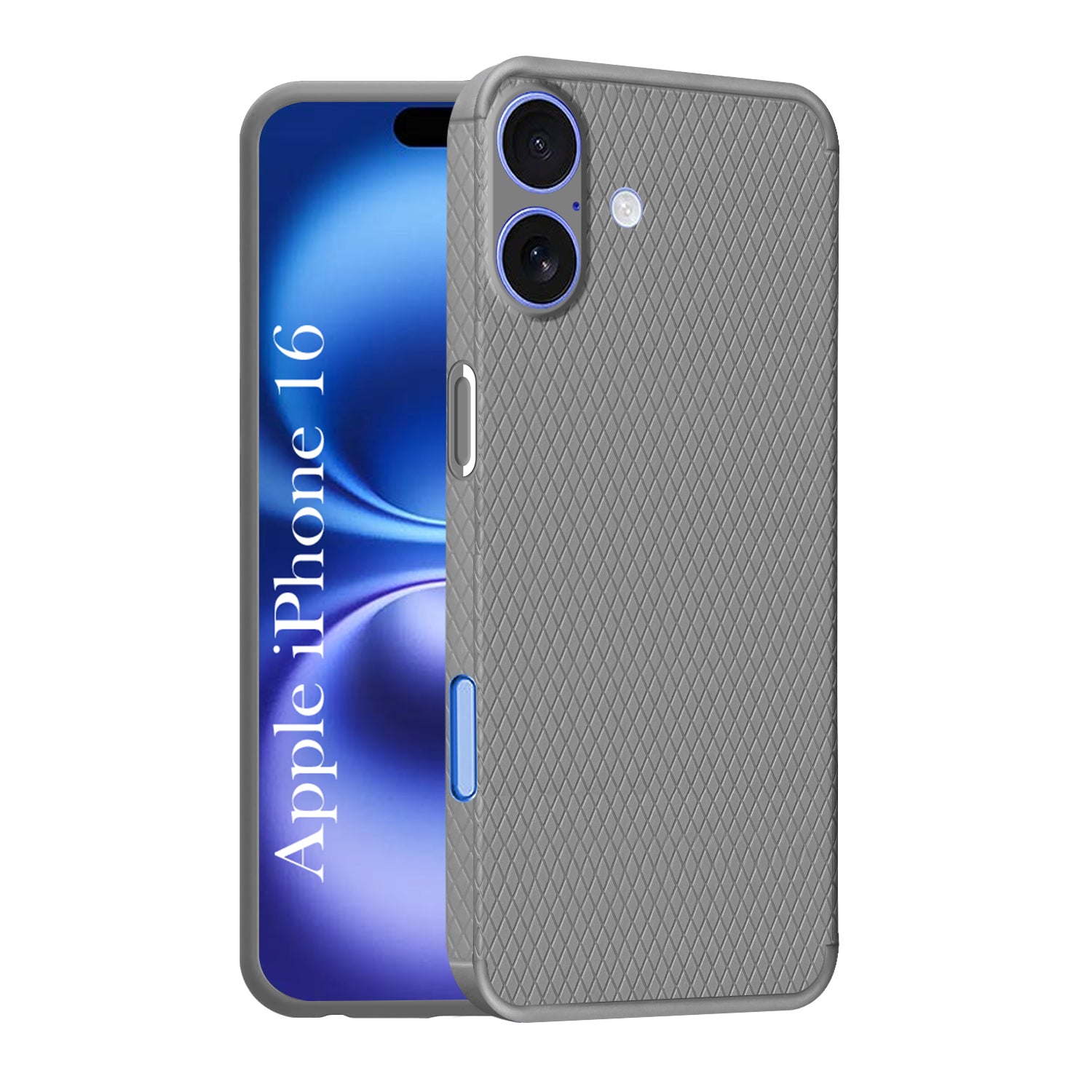 For Apple iPhone 16 Back Cover Case (Liquid Silicone | Side Grip | Camera Protection)