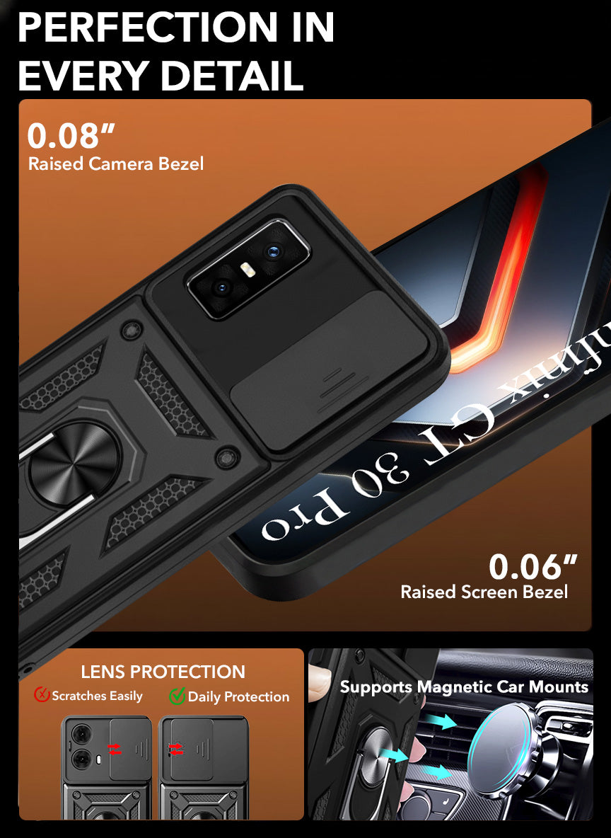 For Infinix GT 30 Pro Back Cover Case (Hybrid Dual Armor Polycarbonate)