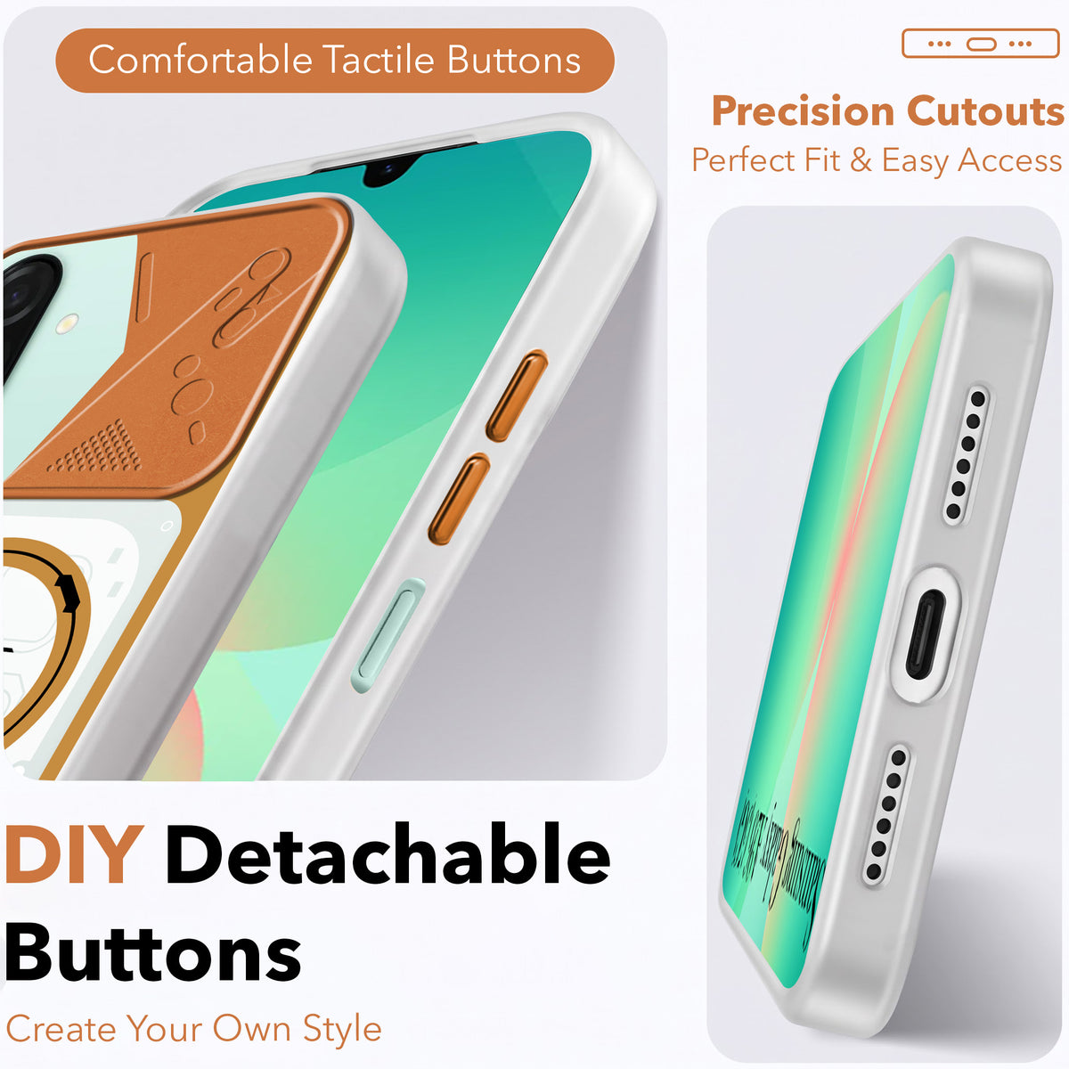 For Samsung Galaxy A26 5G Metallic Back Cover Case (Metallic Camera Protection & Buttons | Translucent Milky Shade | Hard Polycarbonate)