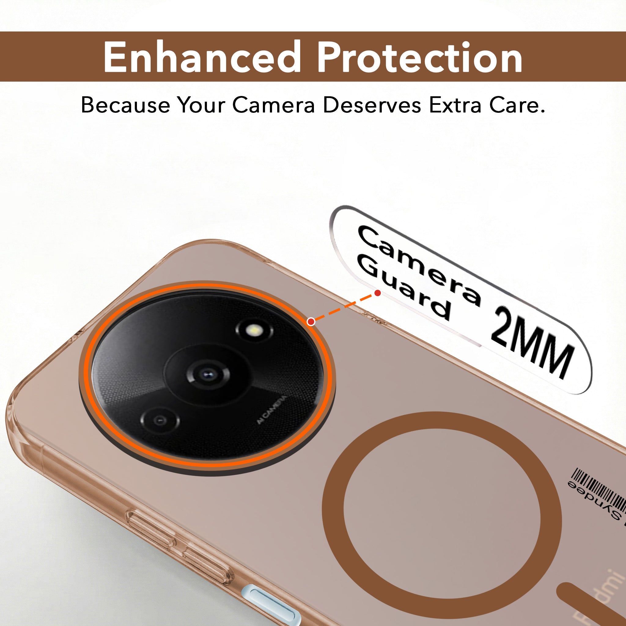 For Redmi A3 2024 | Redmi A3x Back Cover Case (Soft Touch | Camera Bump Protection | MagSafe Compatible | Matte Finish)