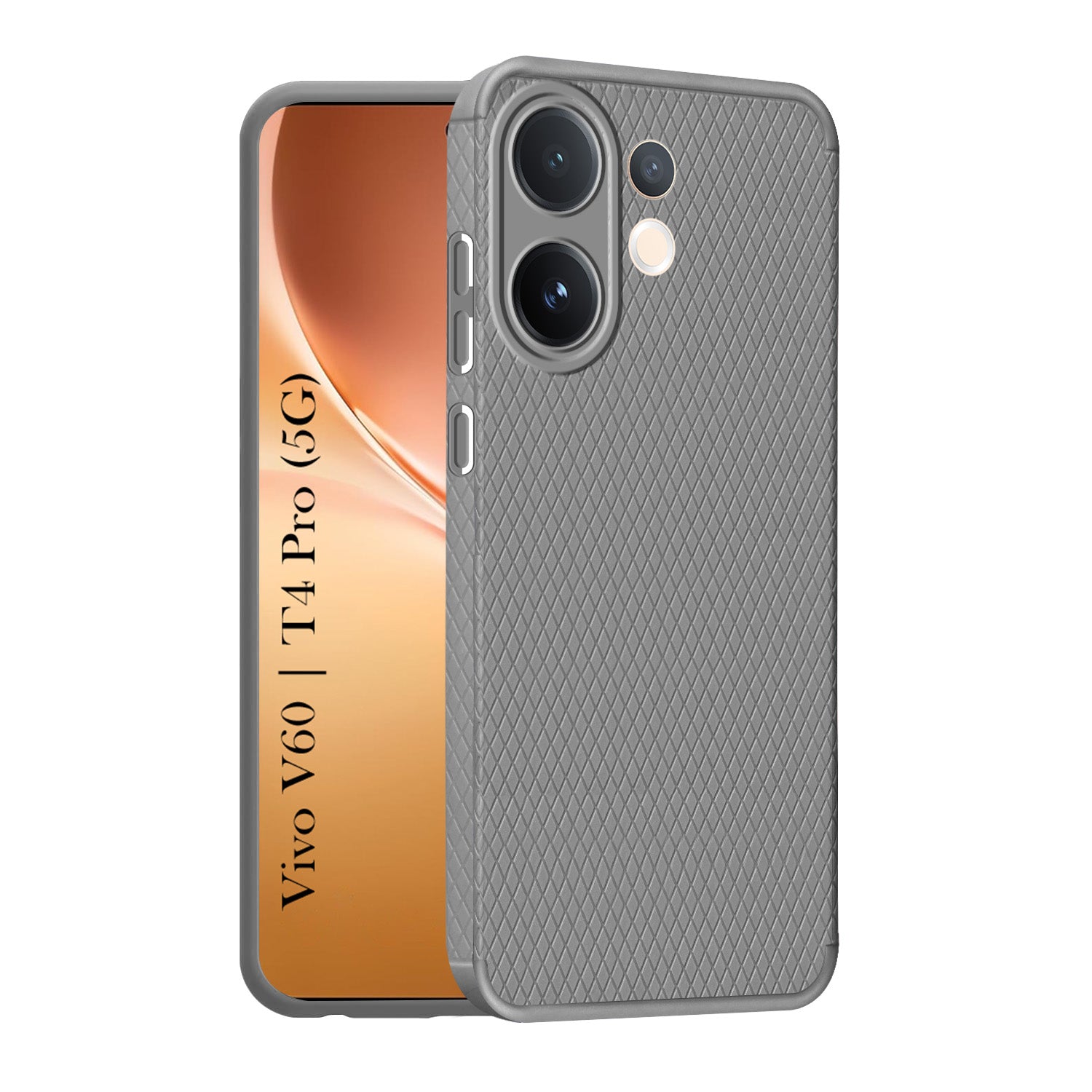 For Vivo V60 | Vivo T4 Pro Back Cover Case (Liquid Silicone | Side Grip | Camera Protection)