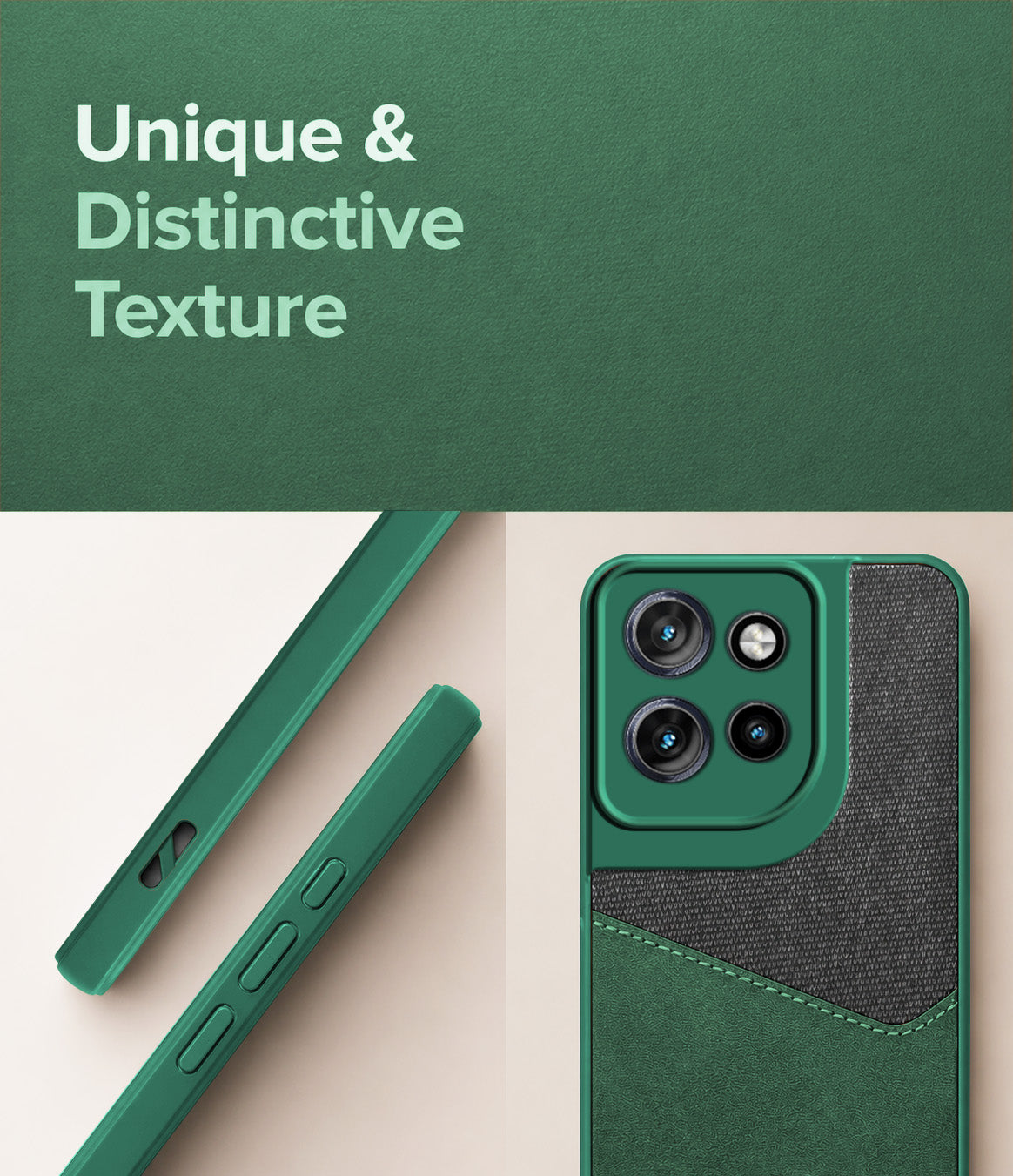 For Motorola Moto Edge 50 Neo Back Cover Case (Dual PU Leather Stitch | Professional Minimalist | Soft and Flexible)