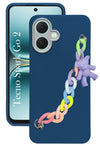 For Tecno Spark Go 2 Back Cover Case ( Wrist Hanging Chain | Teddy Bracelet Charms | Dual Color Matte Finish | Full Camera Protection | Sleek and Professional)