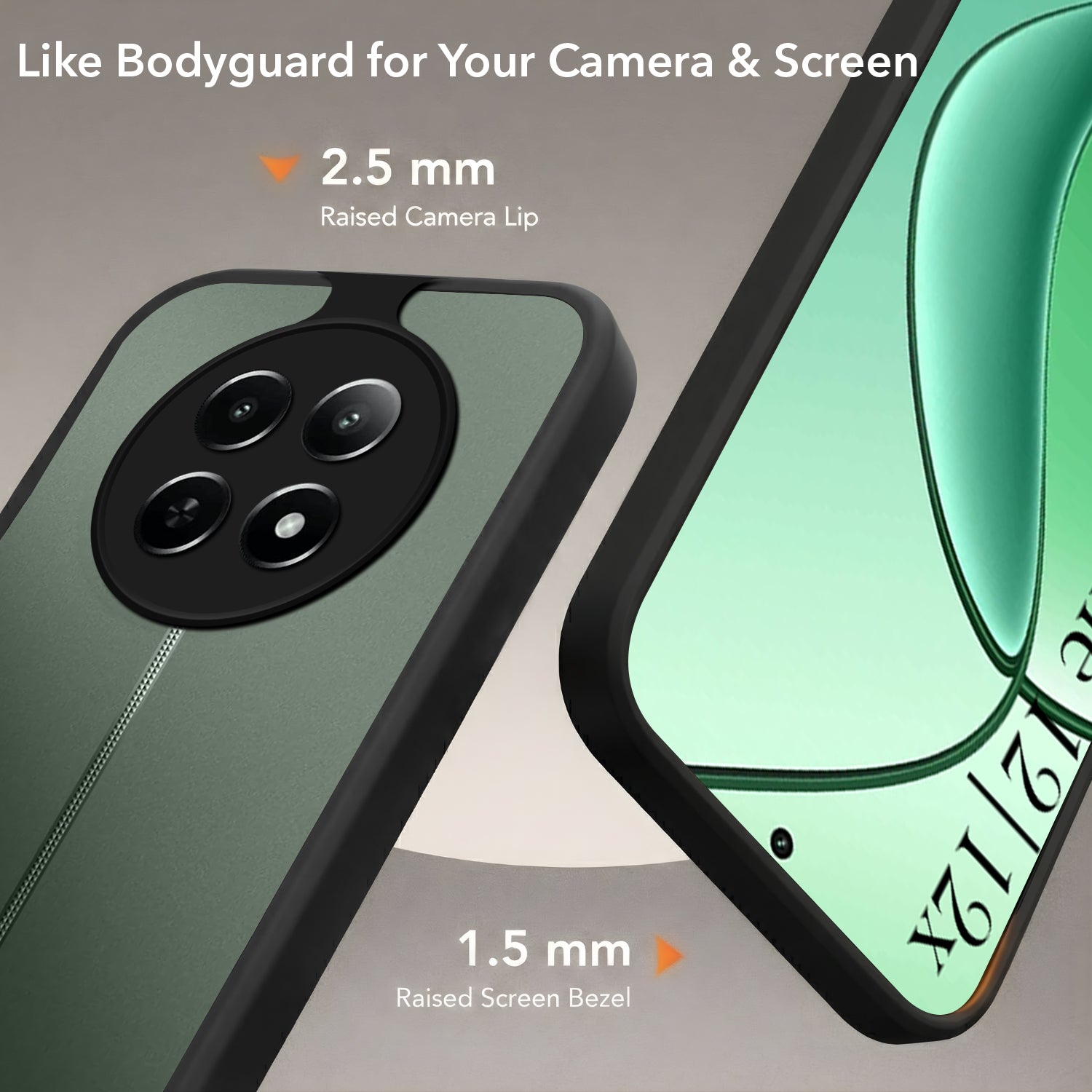 For Realme 12 | Realme 12X Back Cover Case (Built-in Stand | Lifetime Anti Yellow | Kickstand Shockproof | Camera Protection | MagSafe Compatible)