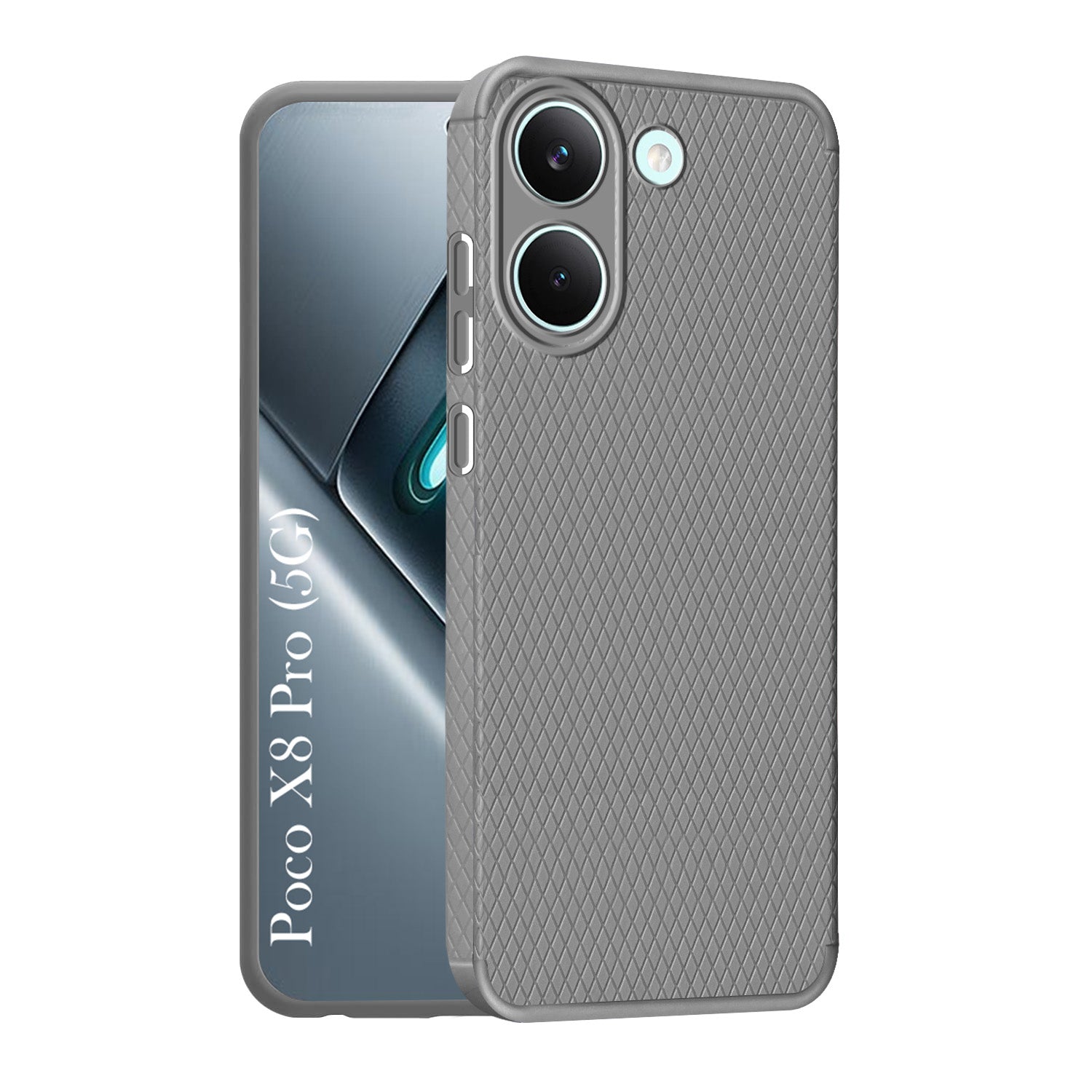For Poco X8 Pro Back Cover Case Liquid Silicone (Camera Protection | Side Grip Texture | Soft and Flexible)