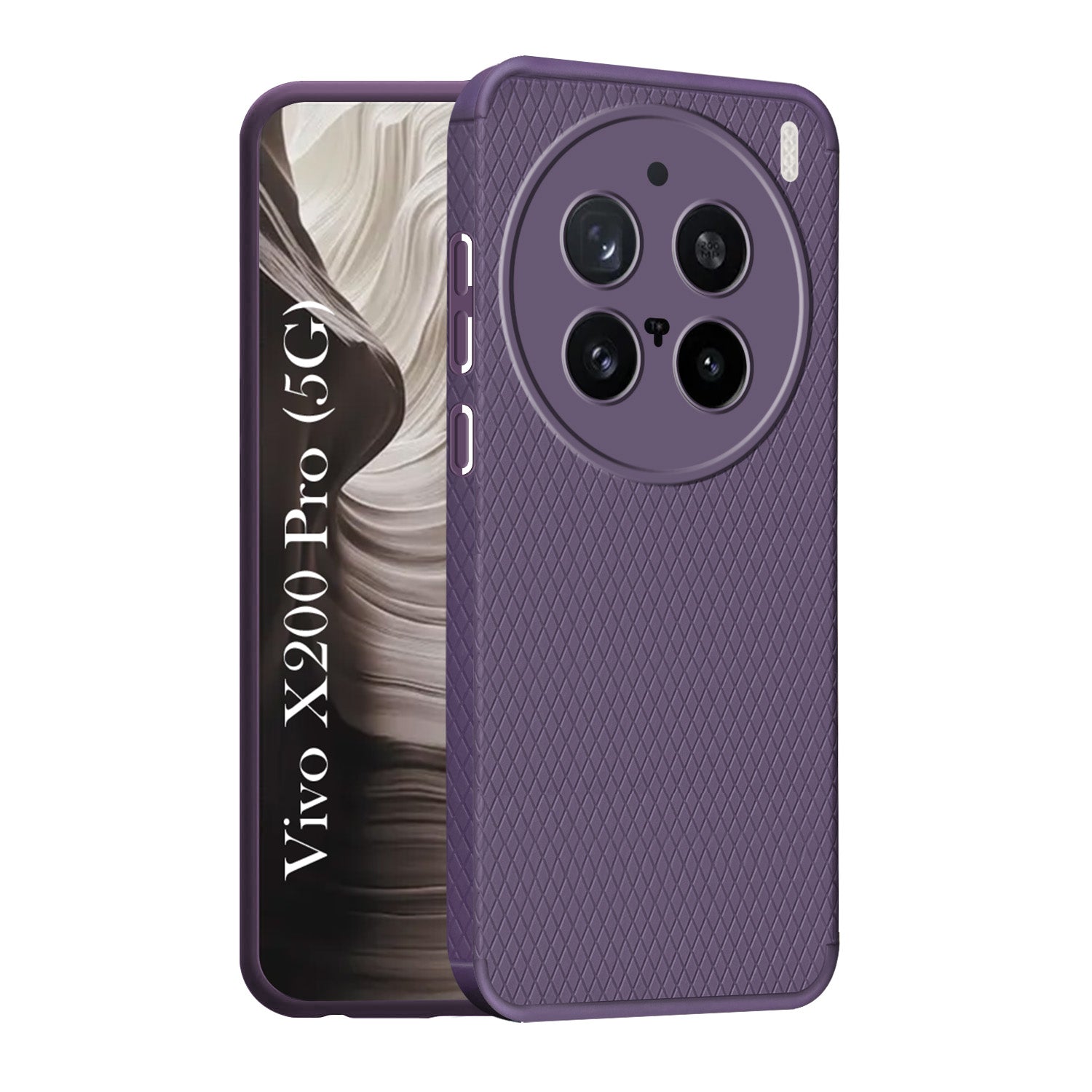 For Vivo X200 Pro 5G  Back Cover Case (Liquid Silicone | Side Grip | Camera Protection)