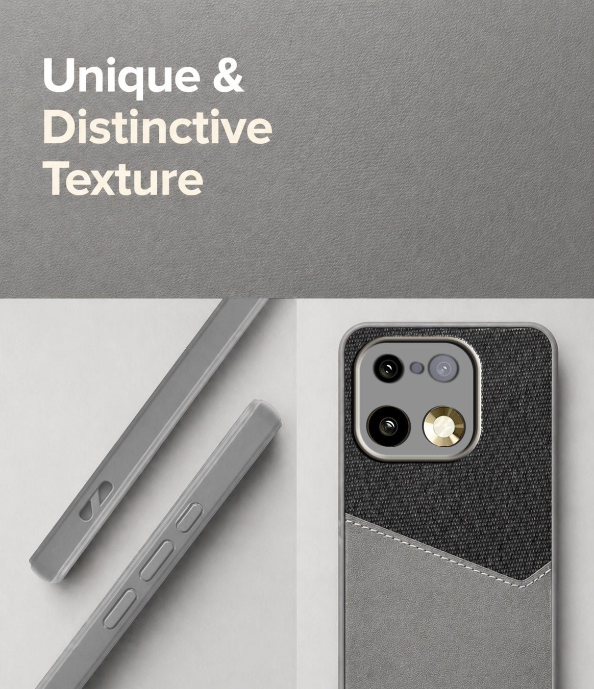For Realme 16 Pro Plus 5G Back Cover Case (Dual PU Leather Stitch | Professional Minimalist | Soft and Flexible)