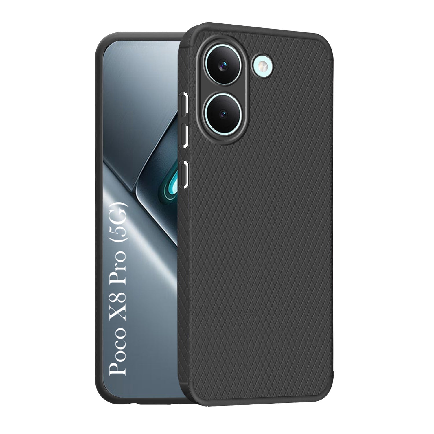 For Poco X8 Pro Back Cover Case Liquid Silicone (Camera Protection | Side Grip Texture | Soft and Flexible)