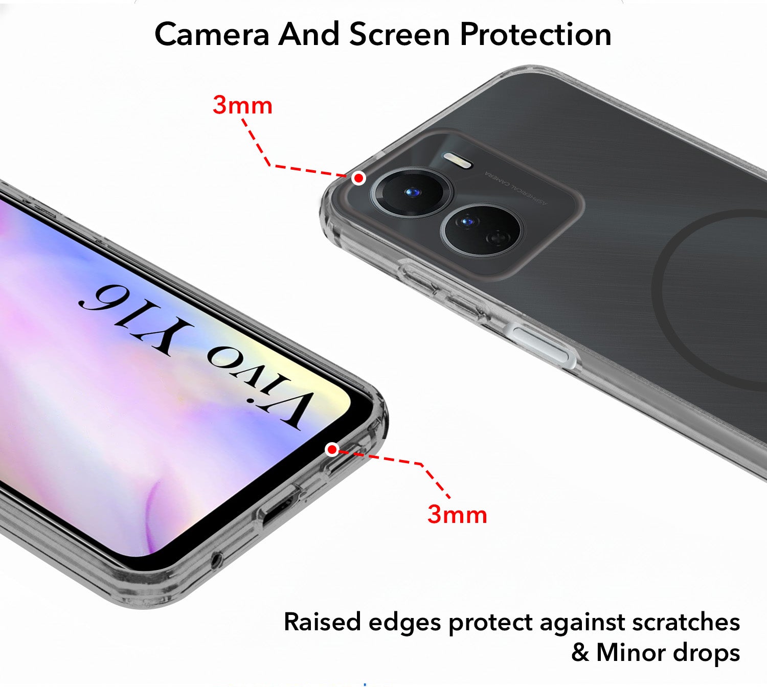 For Vivo Y16 Back Cover Case Silicone (Slim Paper Thin | Camera Protection Bump | Minimalist Professional | Soft Flexible)
