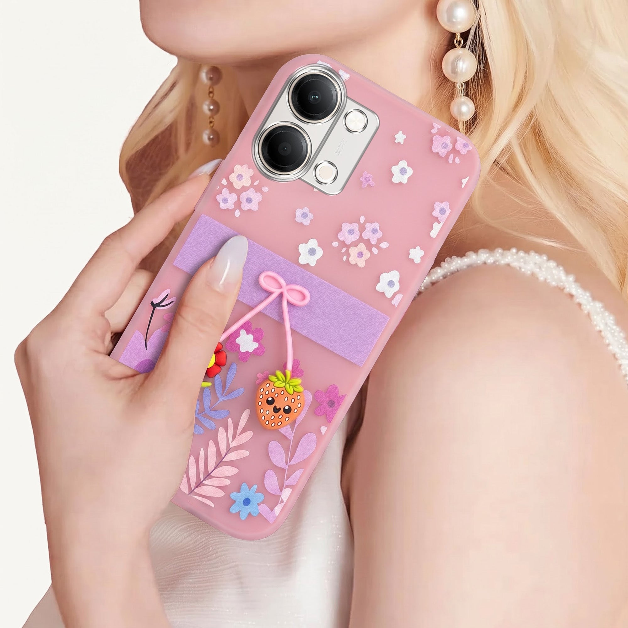 For Vivo Y05 4G Back Cover Case (3D Cute Cartoons | Hard Back Side Soft | Matte Premium Finish | HD Printing)